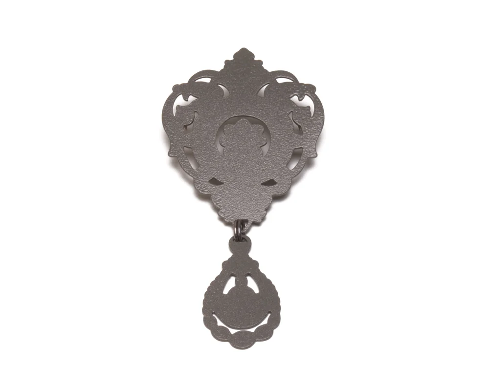 Slate Grey 2pc Iconic Brooch