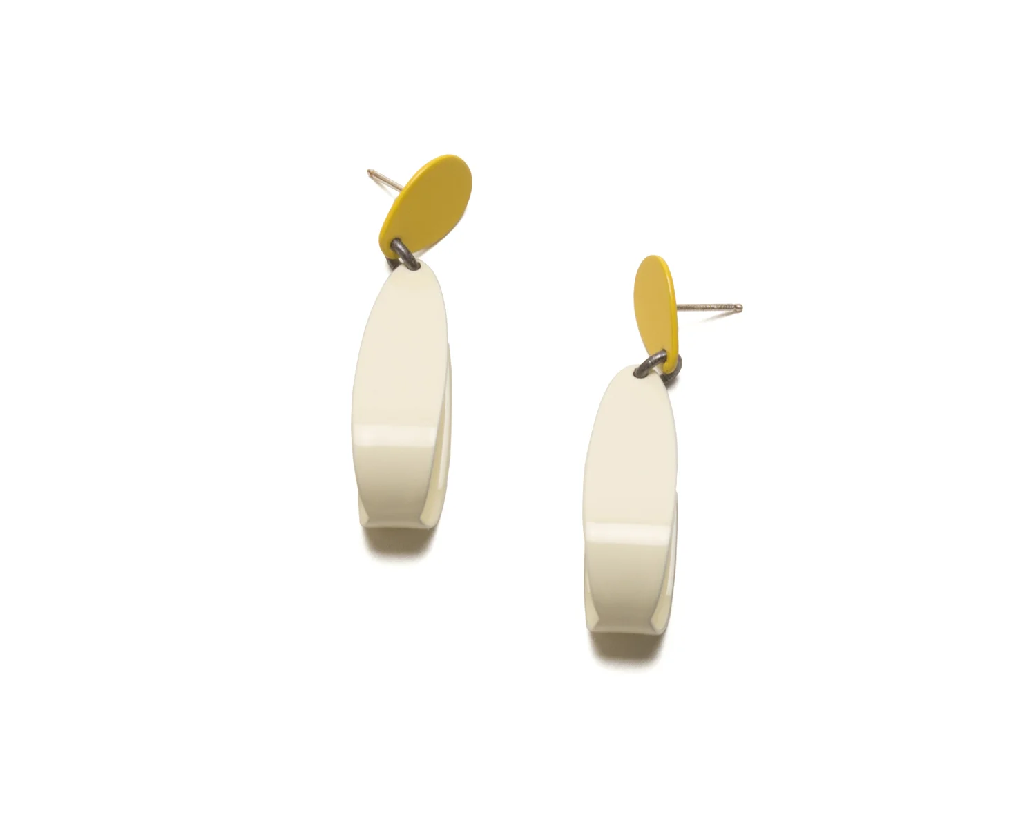 Bright Yellow with Pale Yellow 2pc Folded Drops