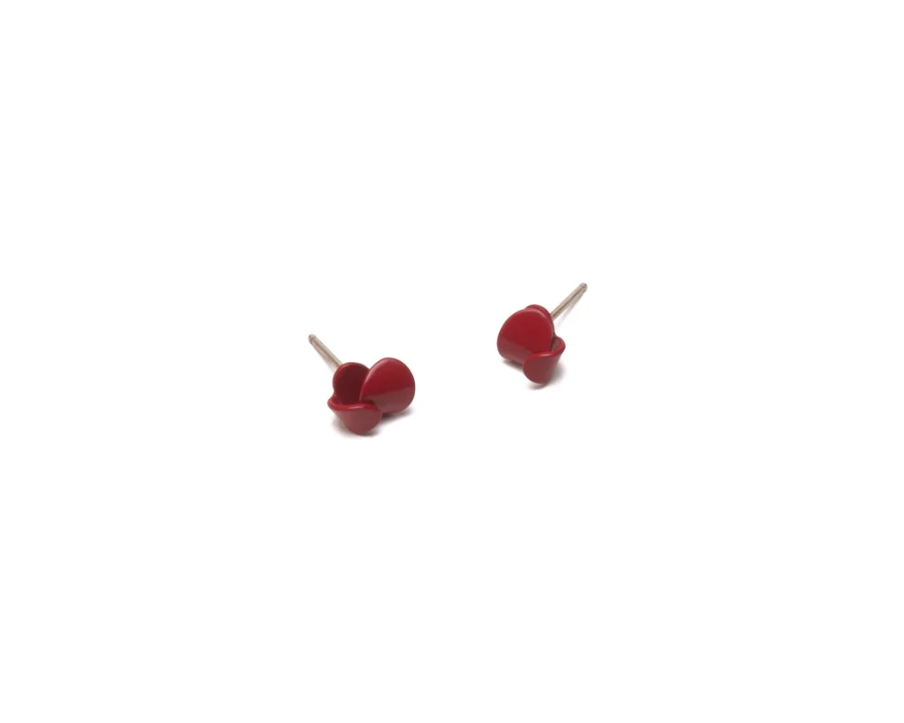 Red Folded Studs, small