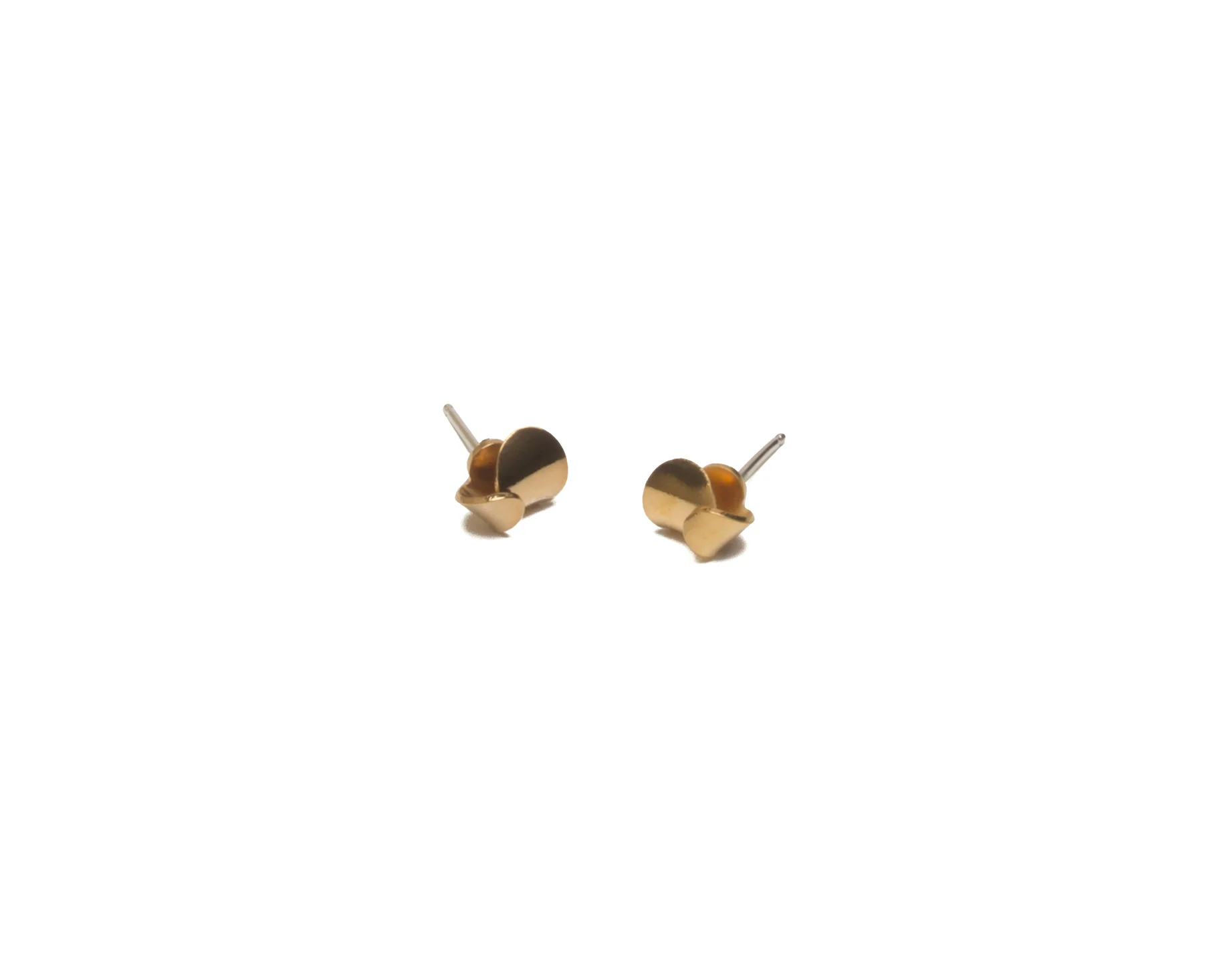 Gold Folded Studs, small