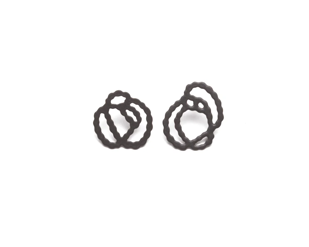 Charcoal ASY Pearl Sketch Studs | small