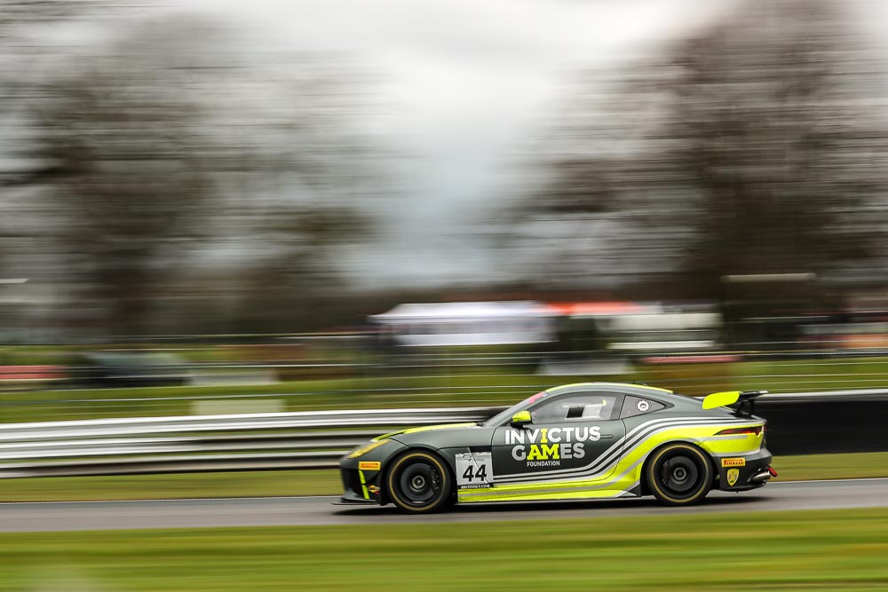 The Invictus Games Racing GT4 Jaguar F Type out on track for British GT  Press Day 