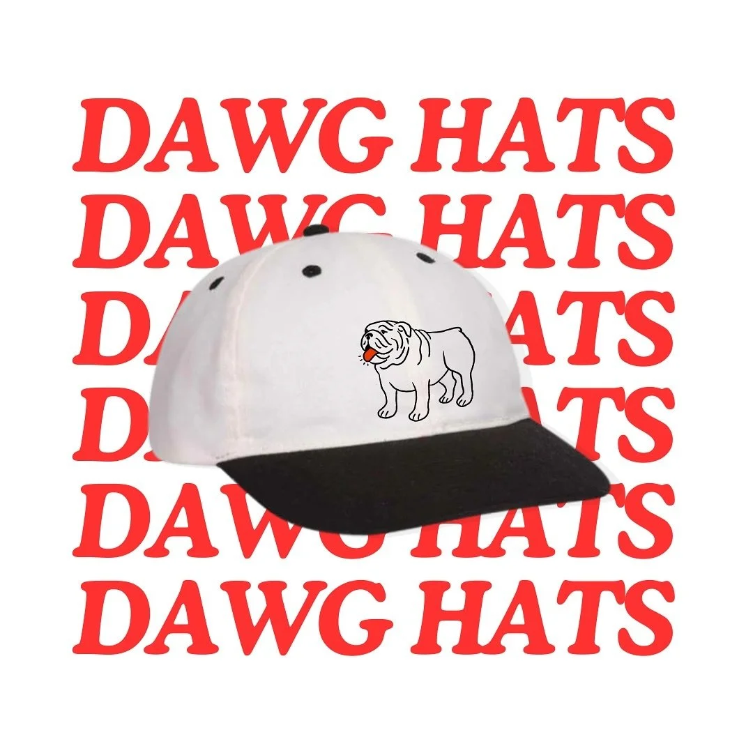 Snag yourself one of these dawg-gone cute two-toned embroidered dad hats just in time for the season

Features:
🧢 Black and stone two-toned hat
🐶 Front: Bulldog illustration embroidery
💬 Back: &ldquo;Never met a dawg I didn&rsquo;t like.&rdquo; em