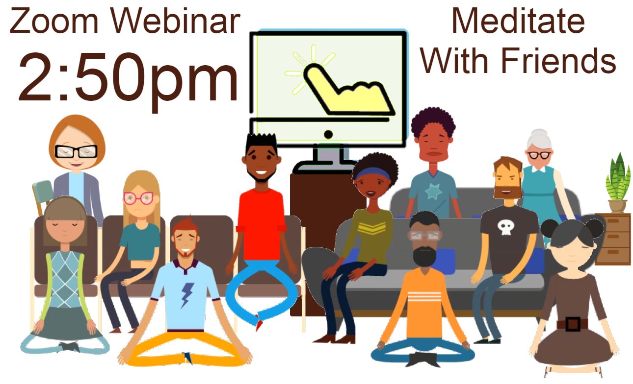  Live meditation zoom webinar every day at 2:50pm 