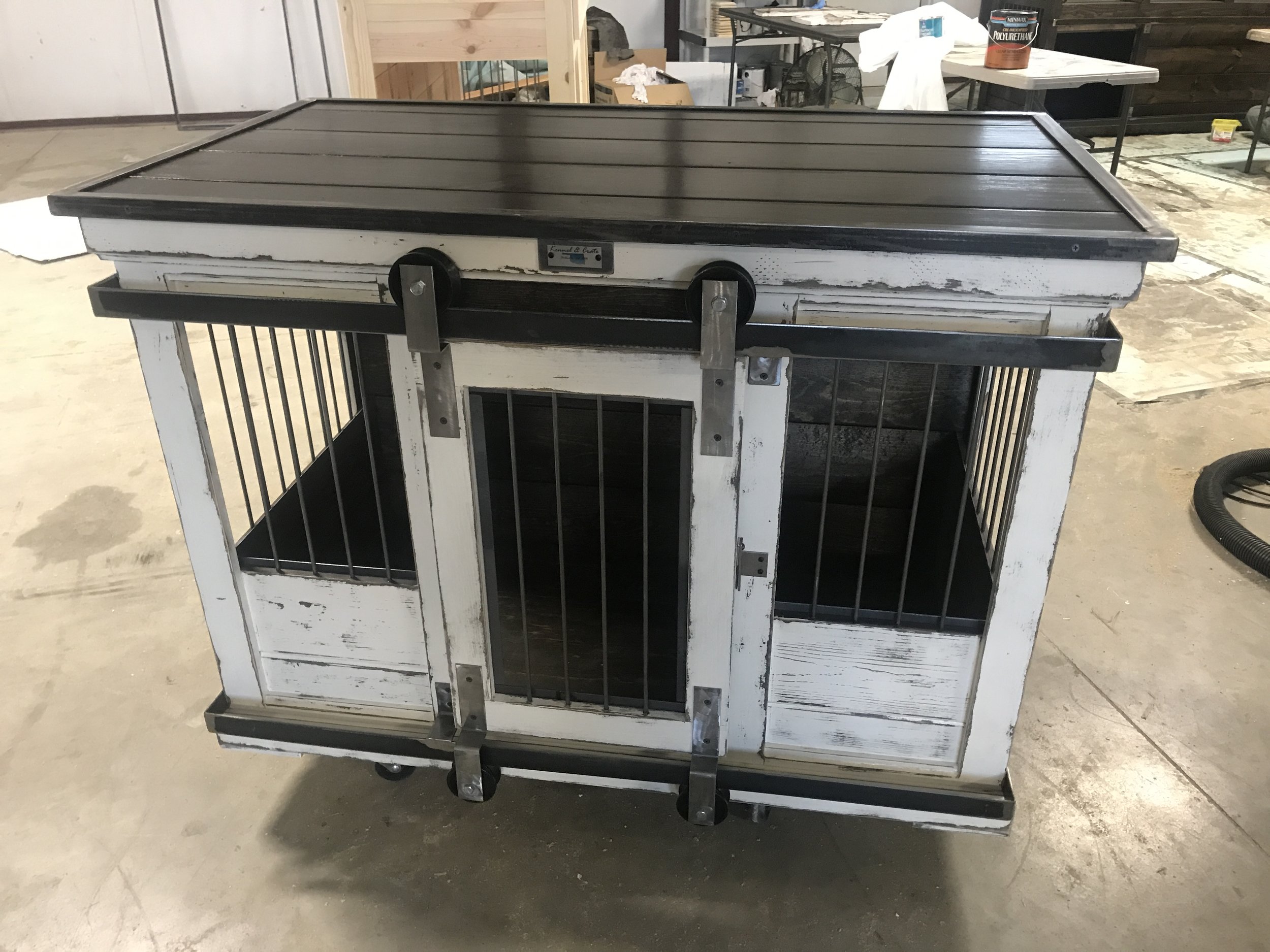 farmhouse dog crate