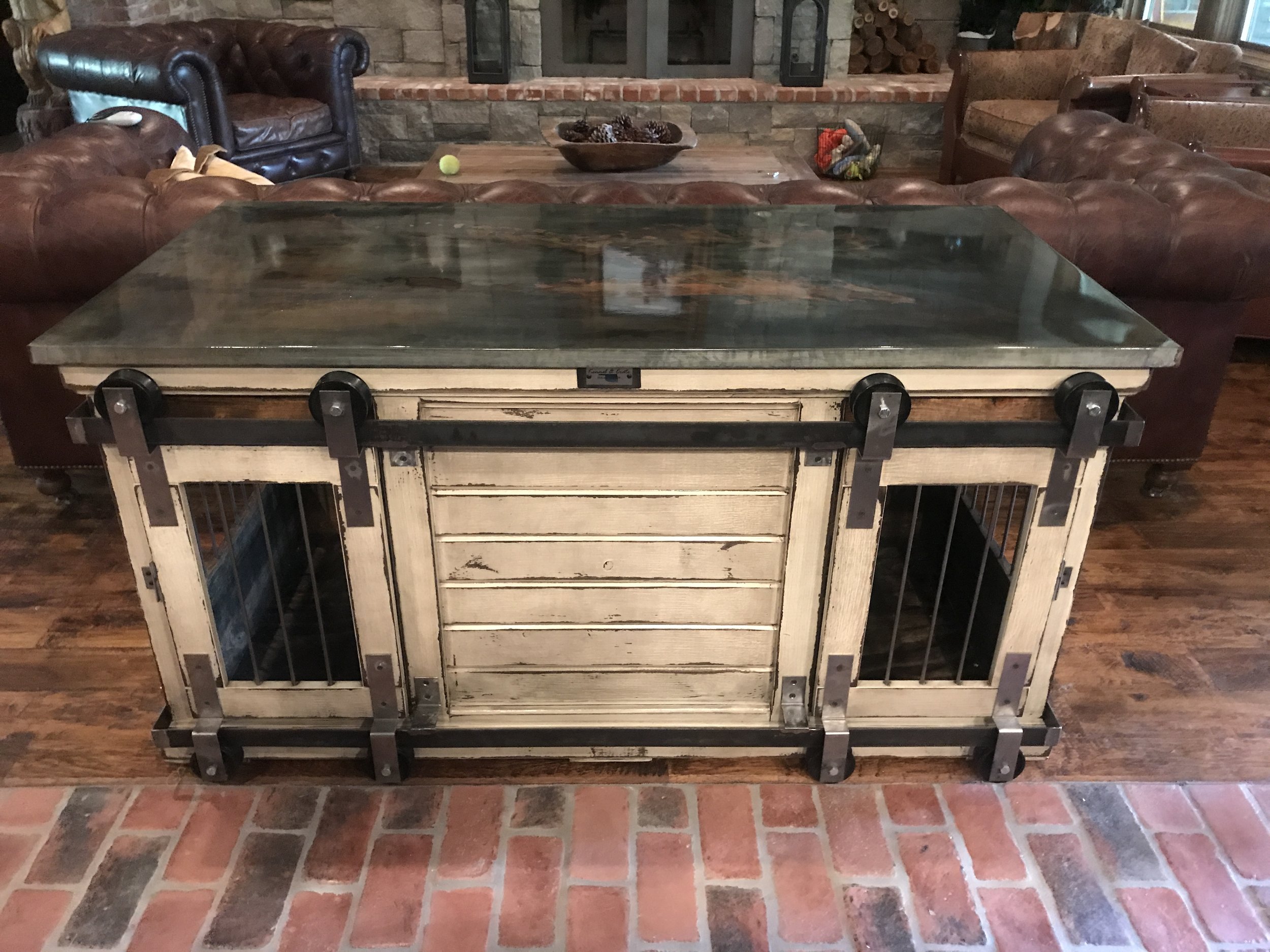 Metal Top Double Medium Antique White LA.JPG