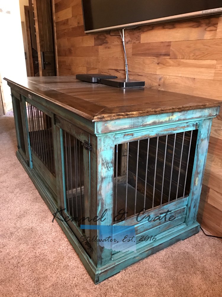 Custom Large Double Dog Crate