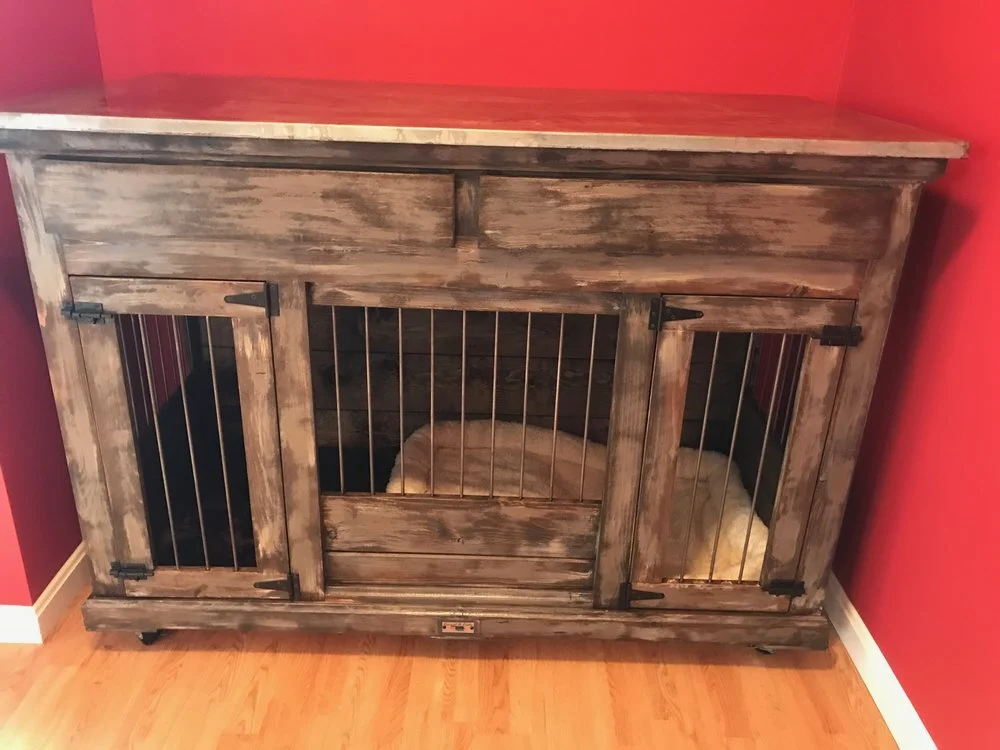 Luxury Dog Kennels-Double+Medium+Open+front+Drawers+Weathered.jpg