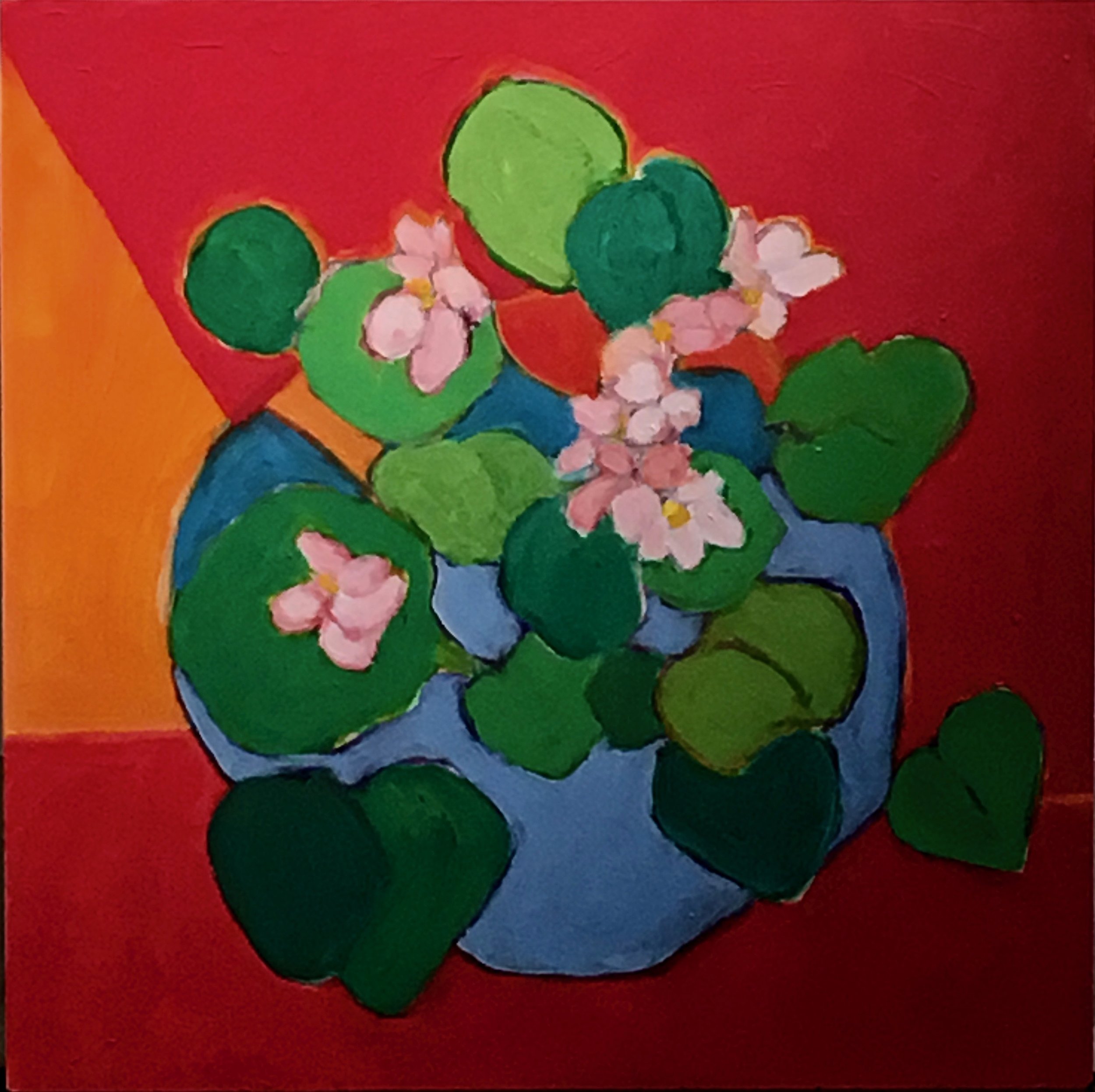 Begonias, 12 x 12 inches