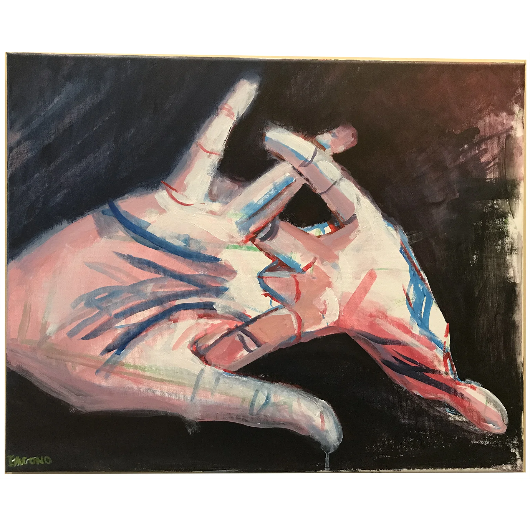 44 - Stretching Hands Black