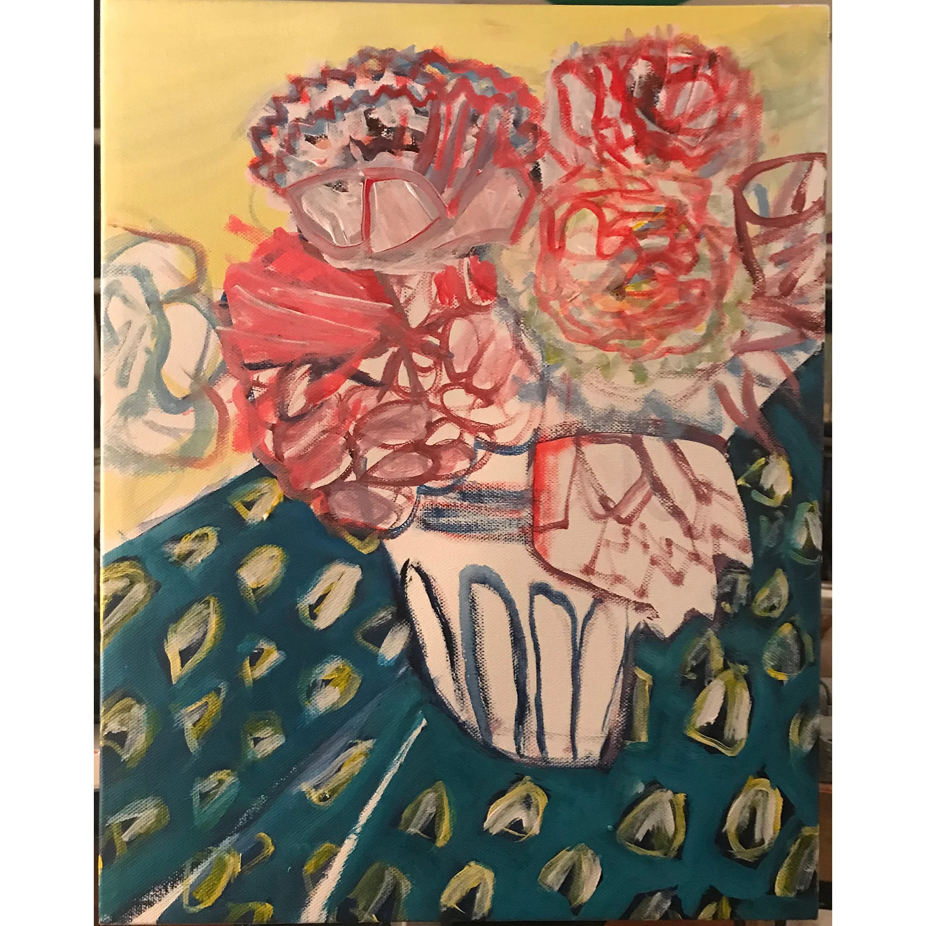 11 - bouquet on tablecloth