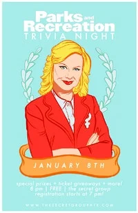 Parks & Rec Trivia nights at The Secret Group, starting January 8th.