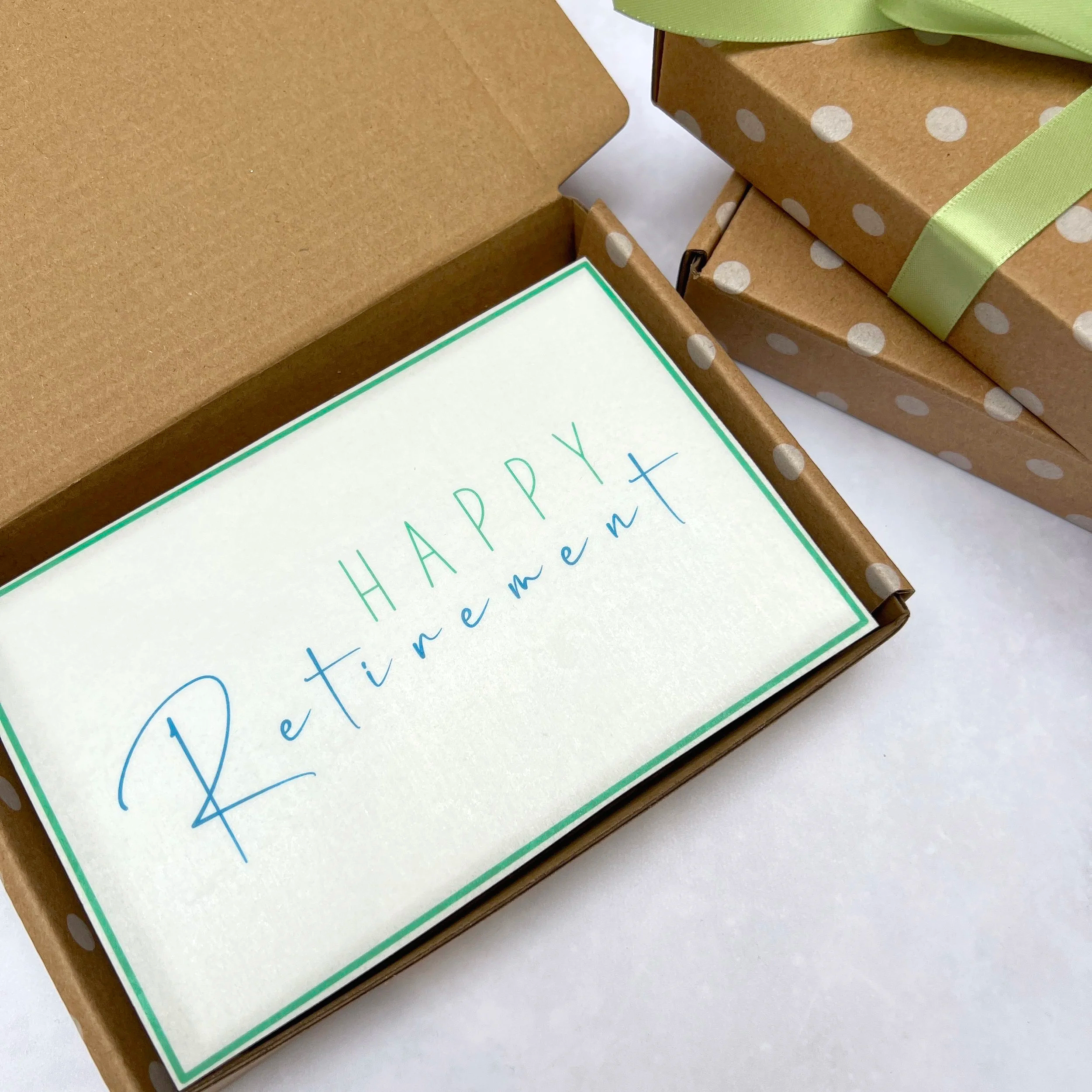 Personalised edible retirement & leaving cards, made from cake, for every occasion – UK nationwide delivery