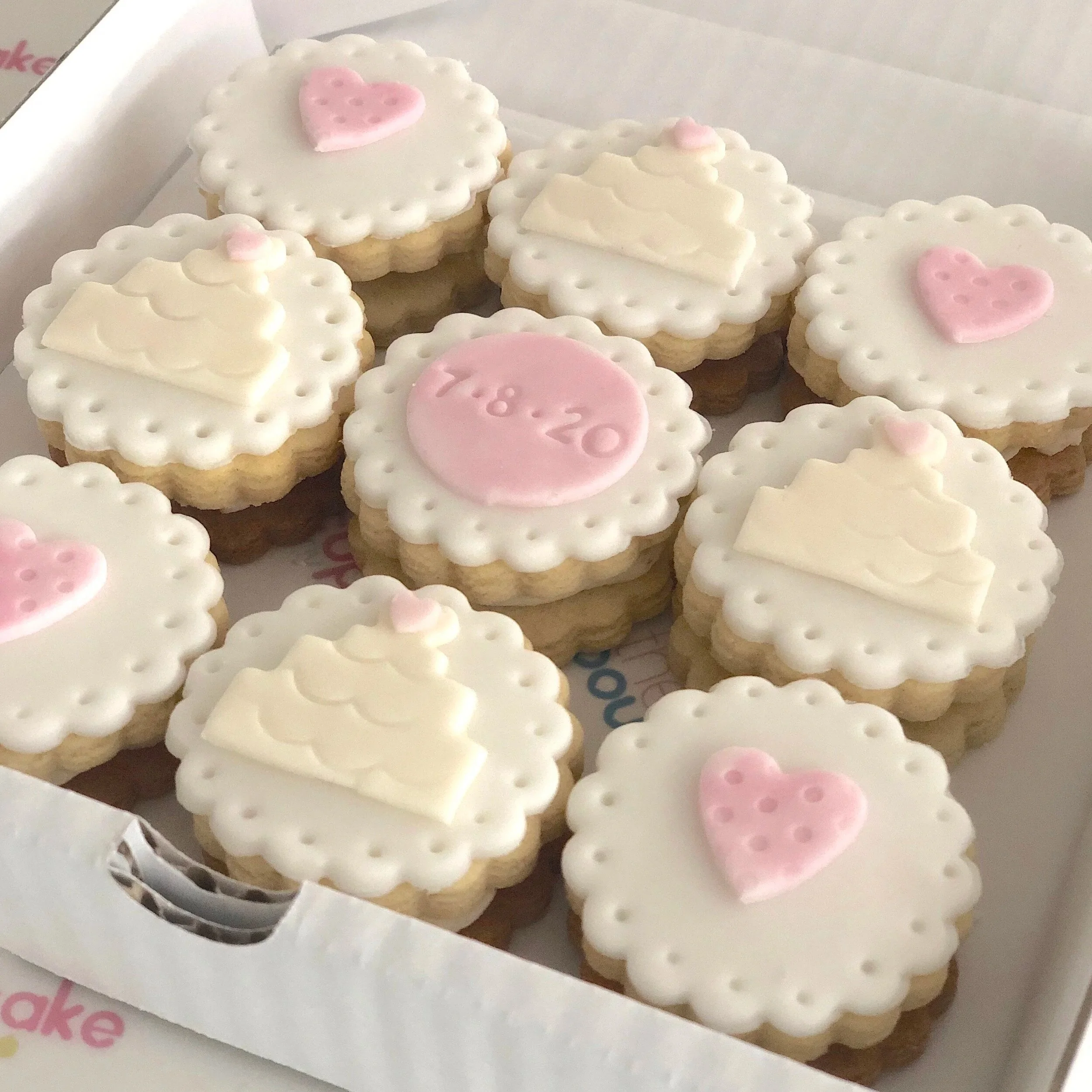 Personalised unique wedding biscuit cream gift box for special occasions – UK nationwide delivery