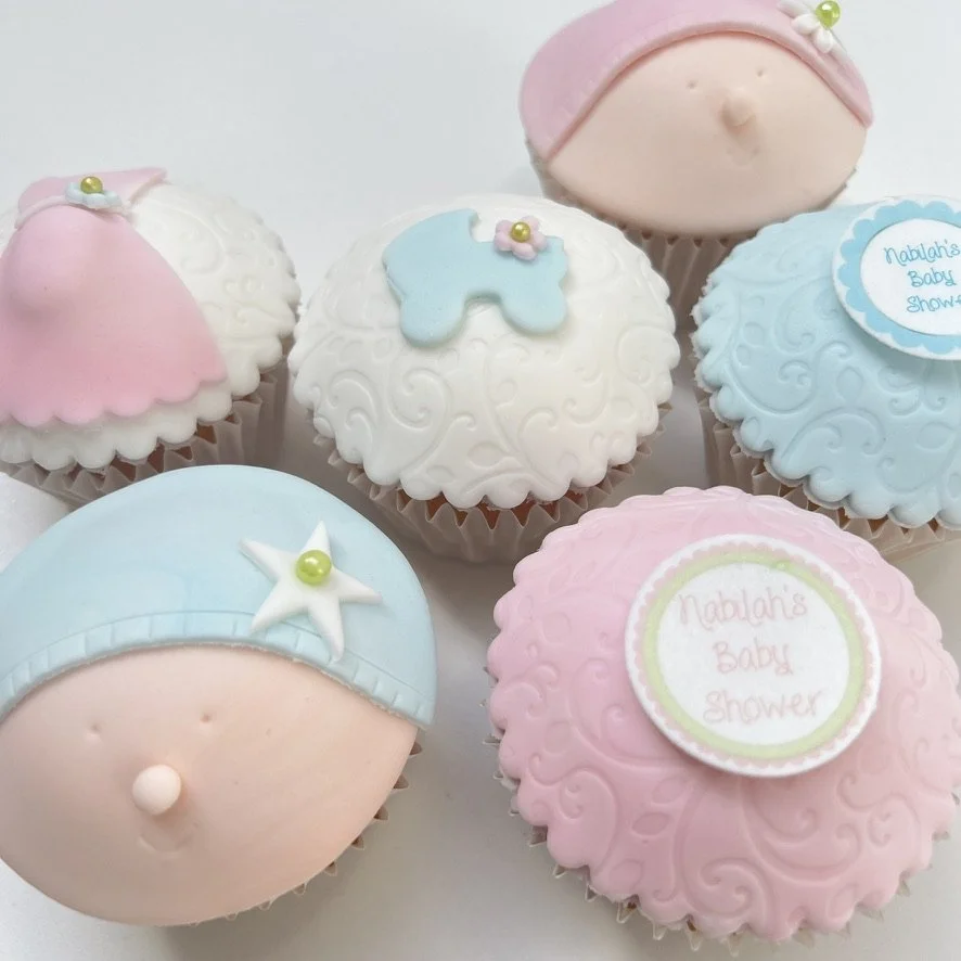 Personalised baby shower cupcake gift box for special occasions – UK nationwide delivery