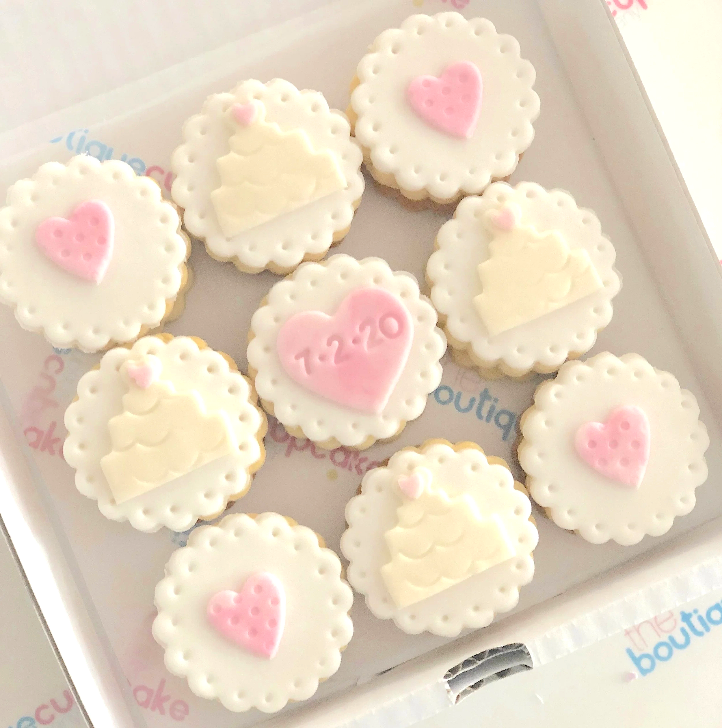 Personalised unique wedding biscuit cream gift box for special occasions – UK nationwide delivery