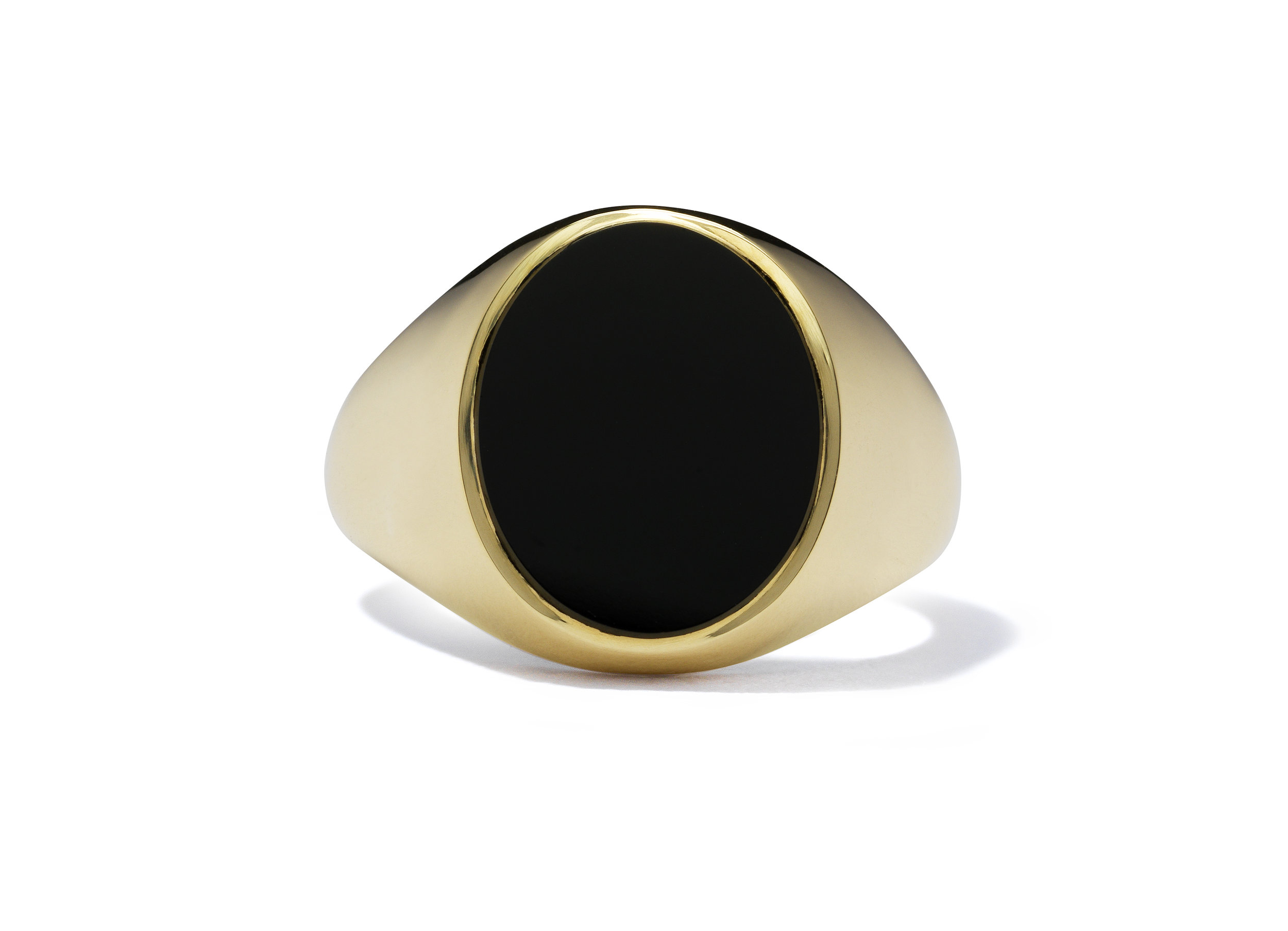 Black Onyx Plain Stone Signet Ring Ruffs Est 1904