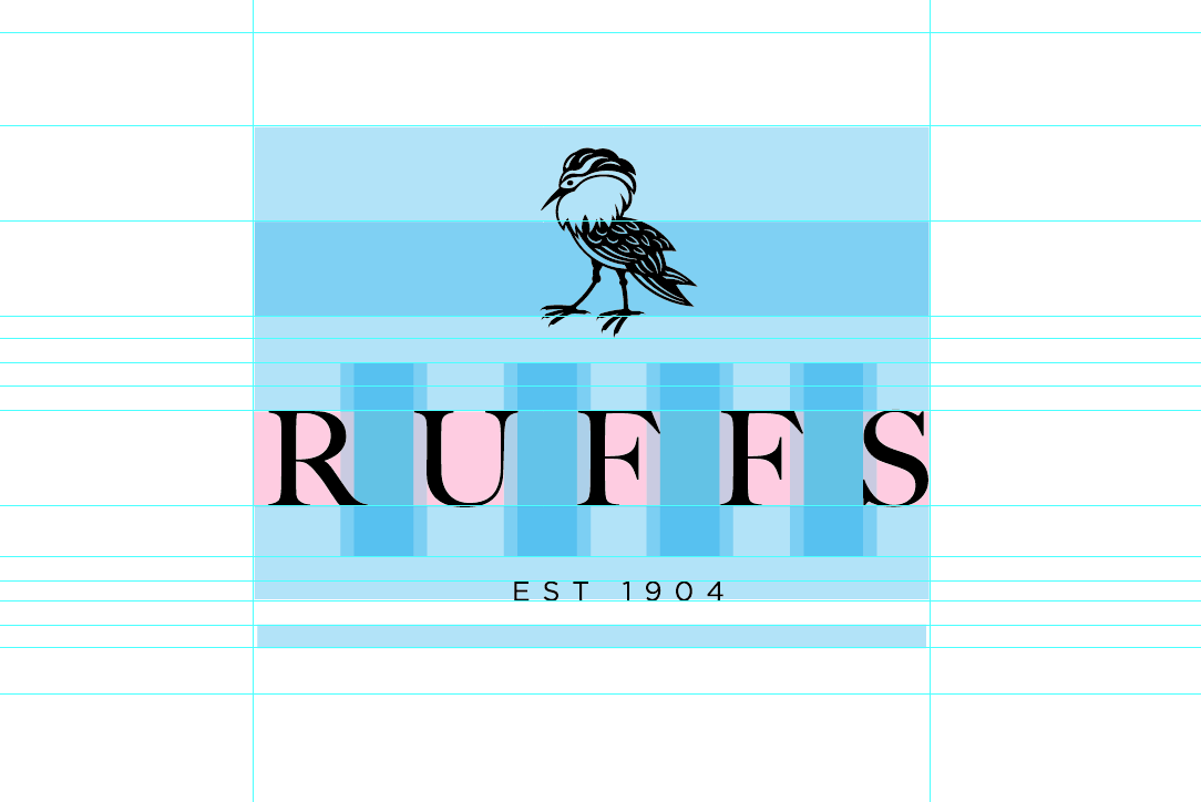 Grid to construct logo