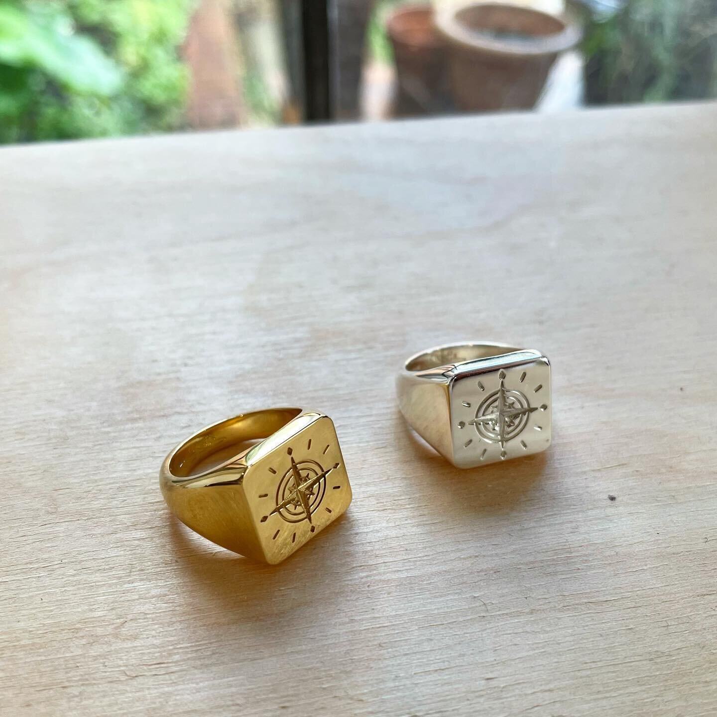 Perfect pair.  #signetring #deeplycarved #bespoke