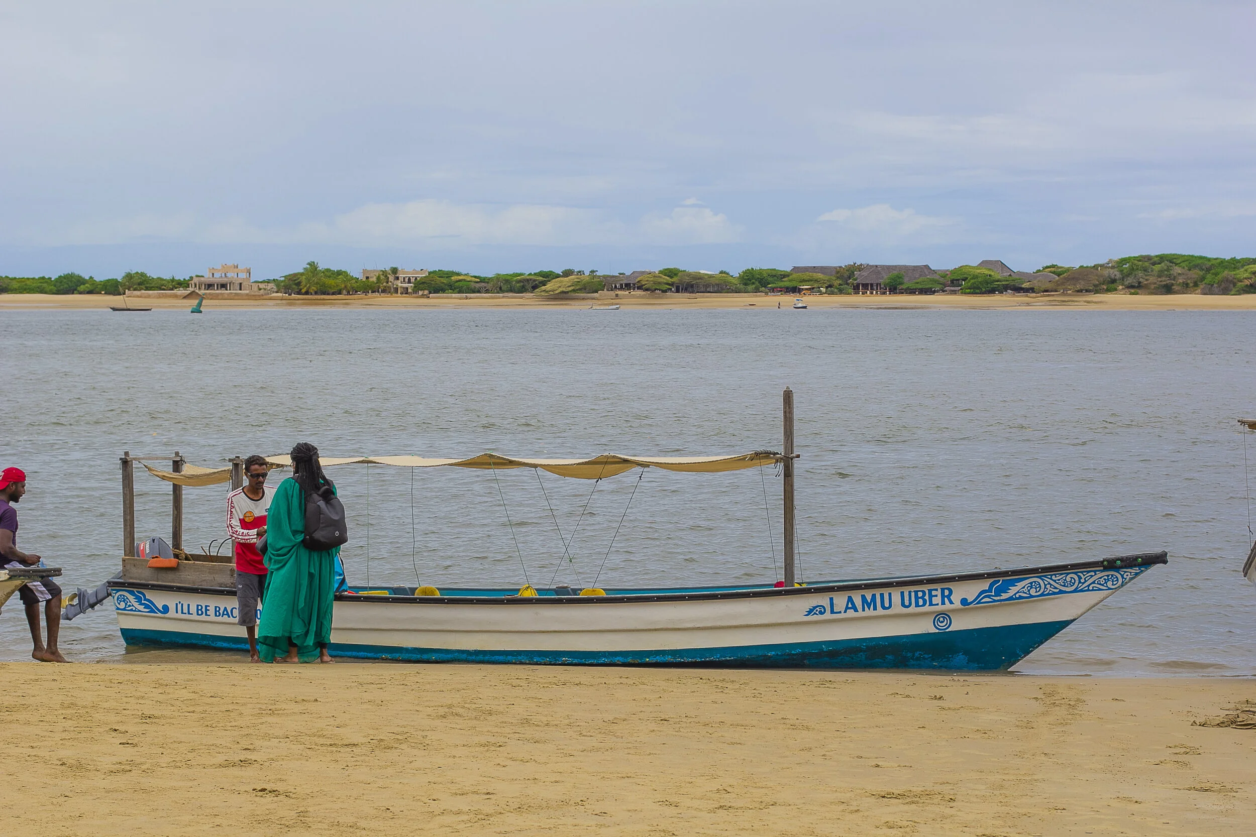 Arriving at villa with Lamu Uber