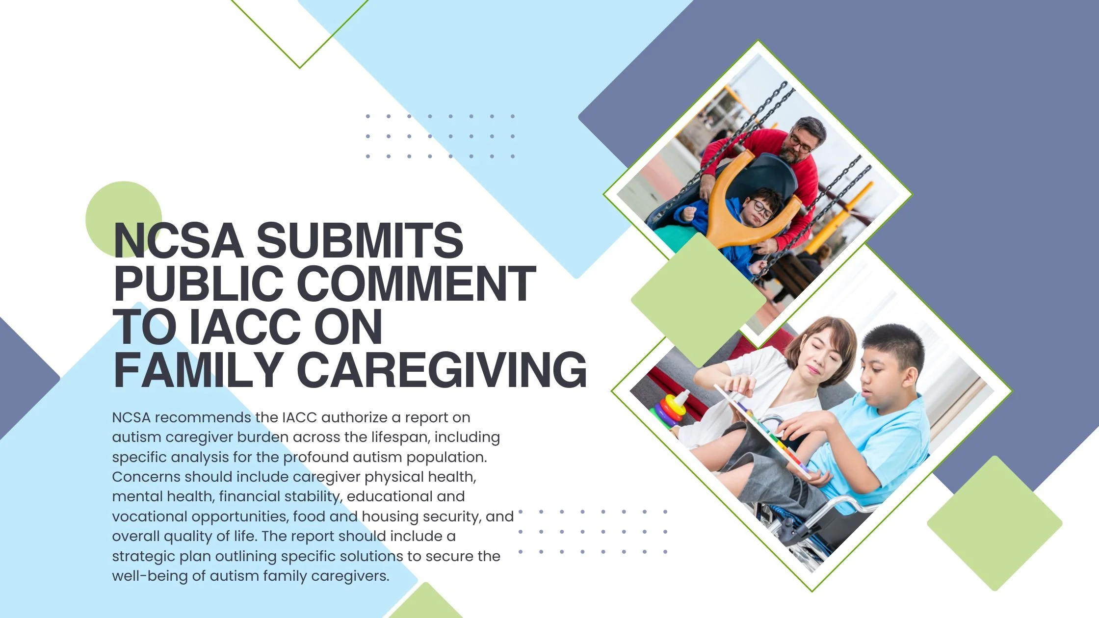 NCSA Submits Public Comment to IACC on Family Caregiving
