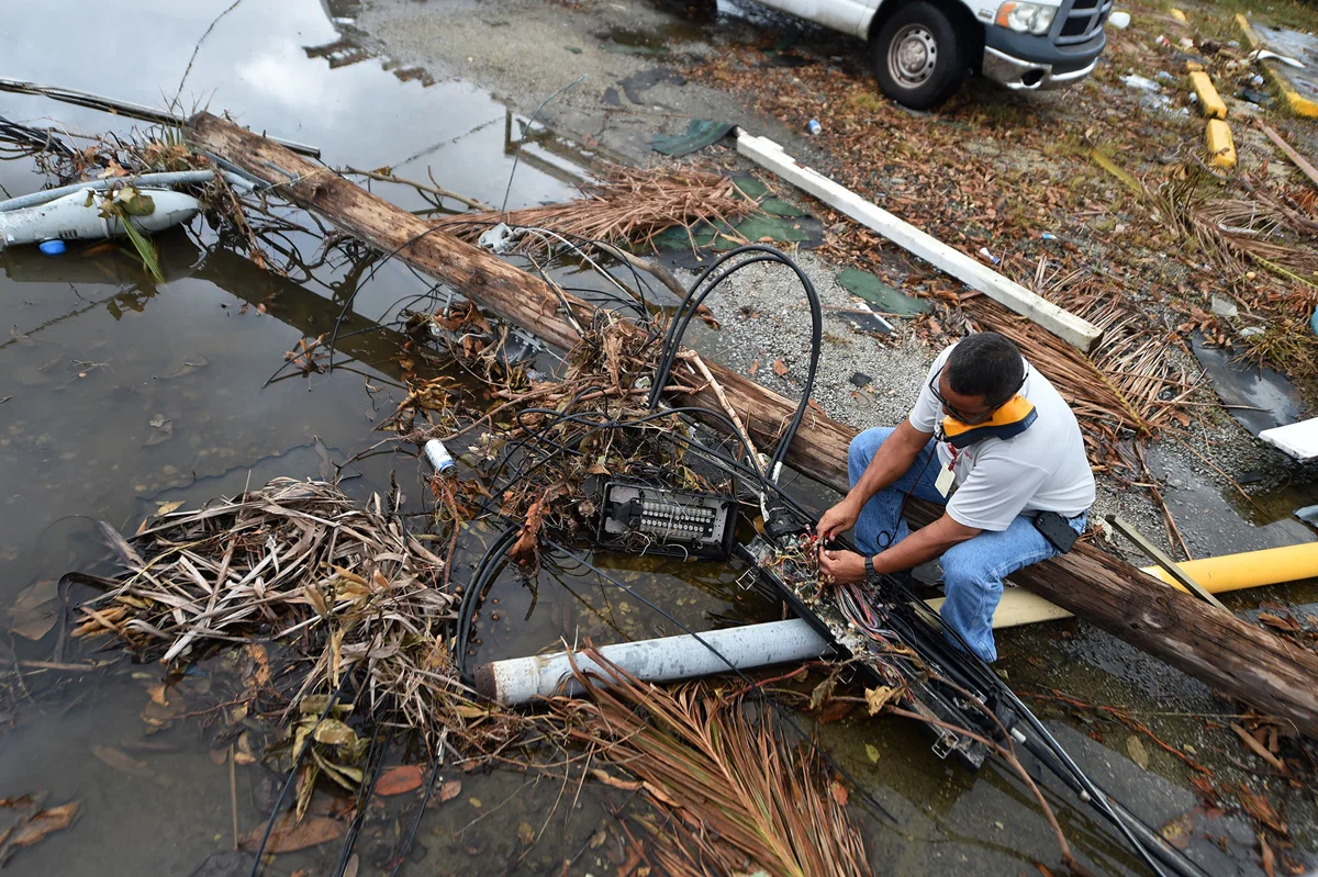 Downed power lines needed repair by the perpetually-understaffed PREPA