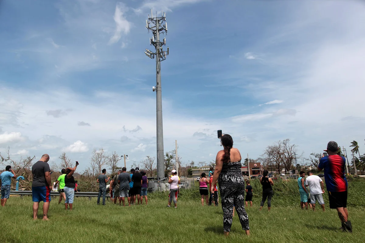 The motivation behind this project: civilians attempting to regain service near a cell tower