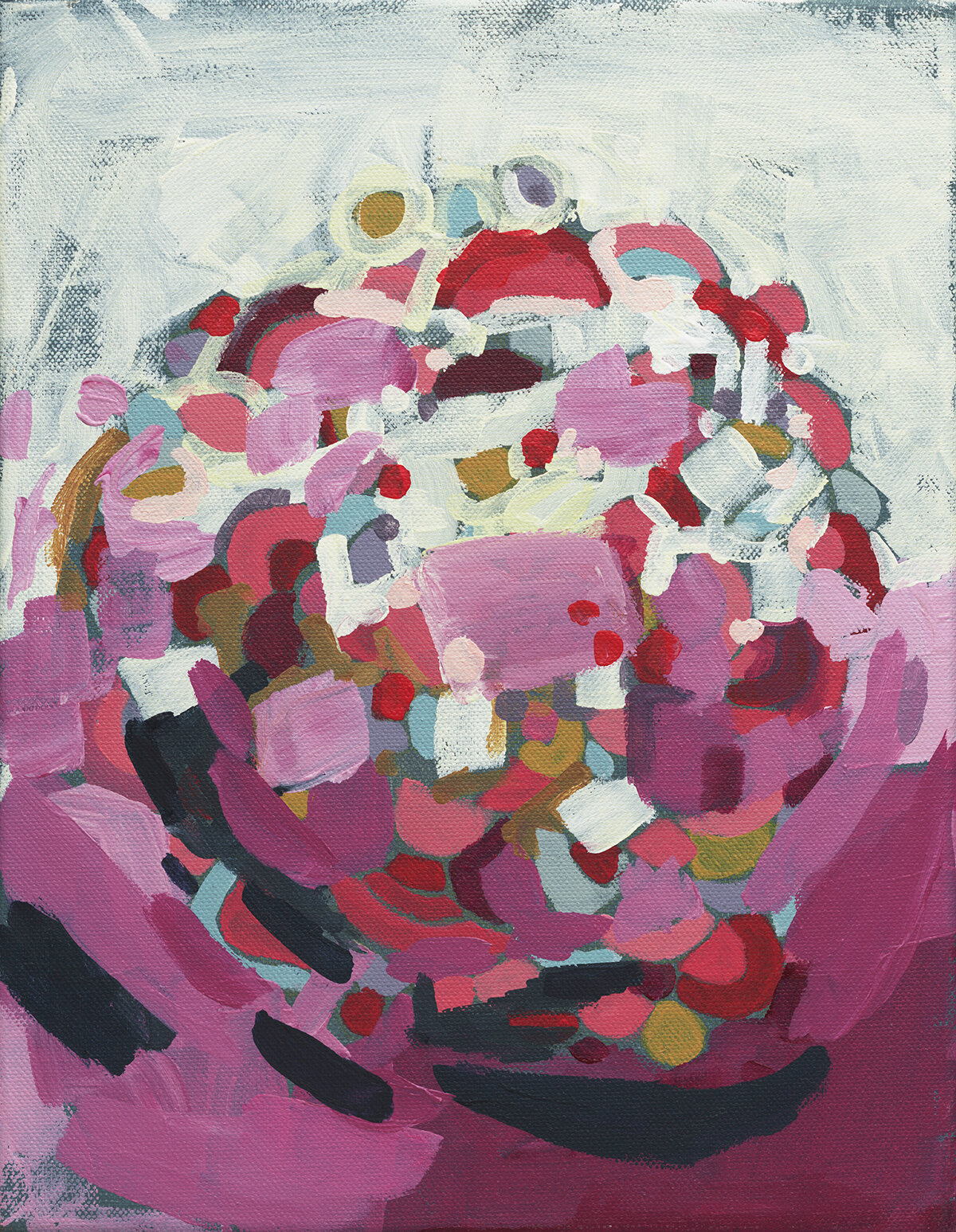 Abstract No. 12 Hydrangeas Acrylic on Gallery Wrapped Canvas 14x11.jpg