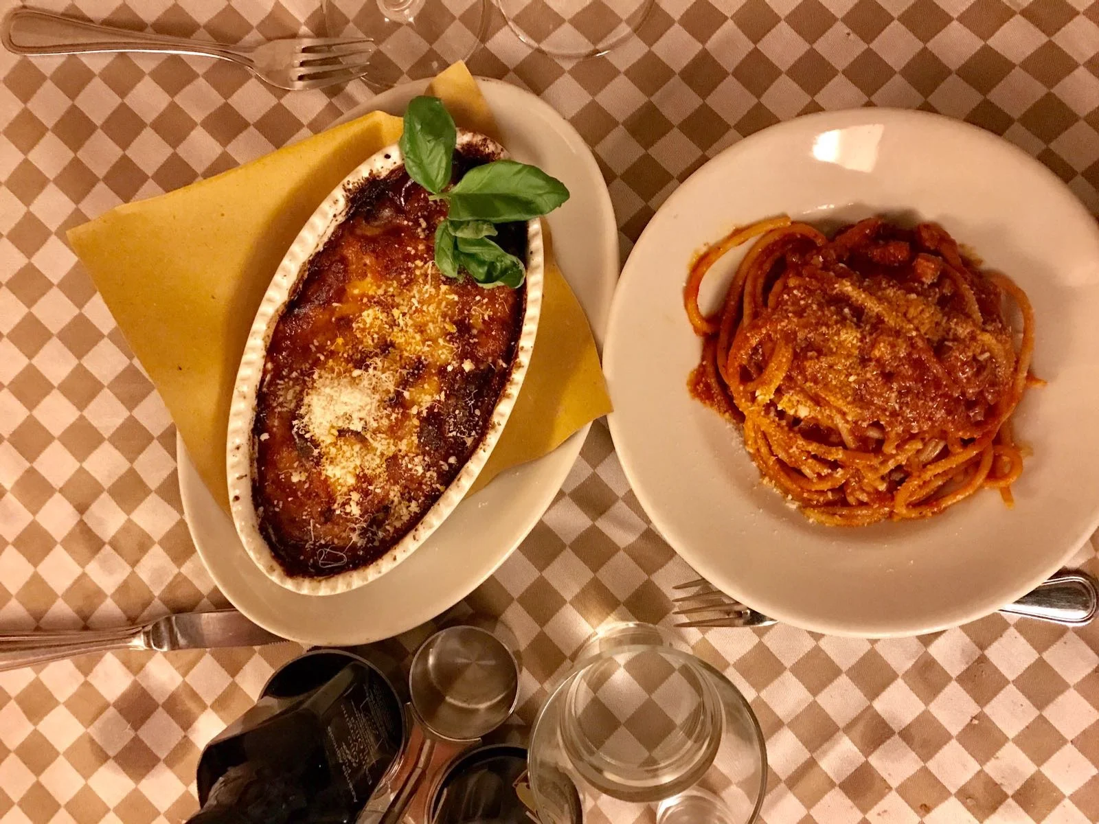 Matricianella This is a beautiful, old-world trattoria with small wooden tables and checked tablecloths. It is probably the best value place that I went to in Rome as the food was just as good as everywhere else but it was that little bit cheaper. I definitely recommend going for the amatriciana pasta which is tomato sauce, chilli and crispy pancetta and it comes with my favourite, bucatini pasta. We ordered more puntarelle, artichokes and the spinach alla Romana which came with raisins-SO GOOD! The atmosphere was cosy and the service was perfect. Make sure you start the evening off with a nice glass of prosecco. Che buono! Via del Leone, 4, 00186 Roma, Italy Phone : +39 06 683 2100 http://matricianella.it