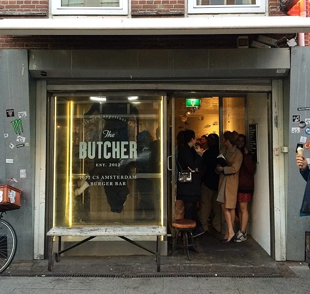 Great burgers and a secret bar with delicious cocktails. Albert Cuypstraat 129, Amsterdam, Netherlands +31 20 470 7875 http://www.the-butcher.com