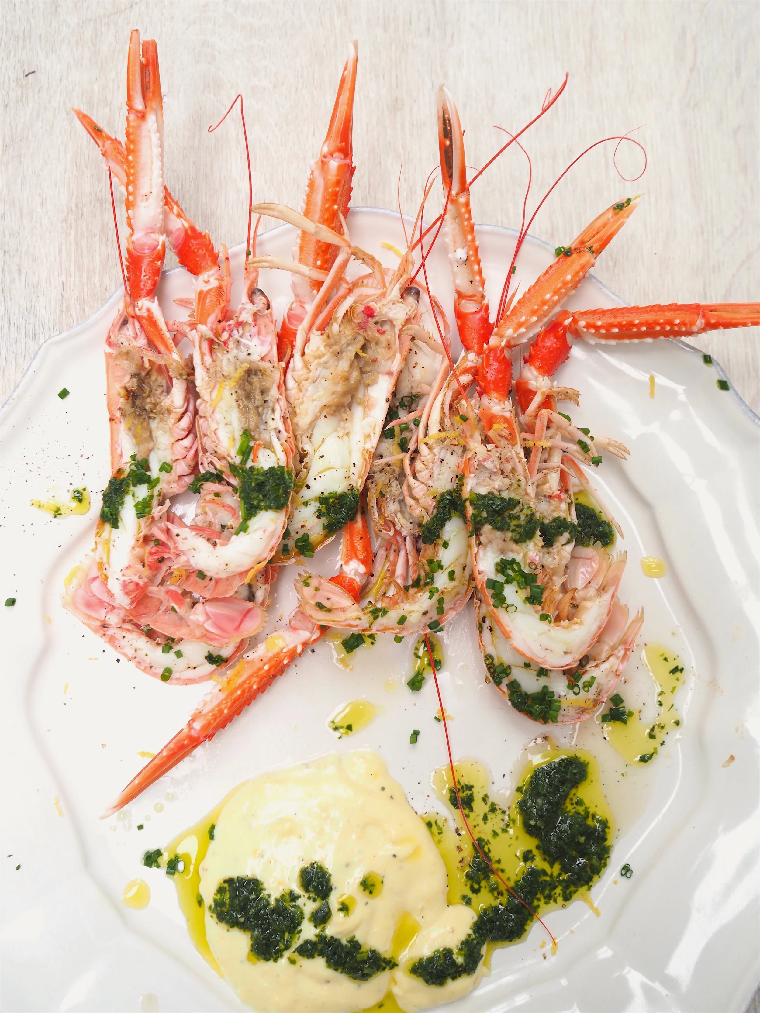 TATLER: Summer Langoustine with Mayonnaise and Tarragon Oil