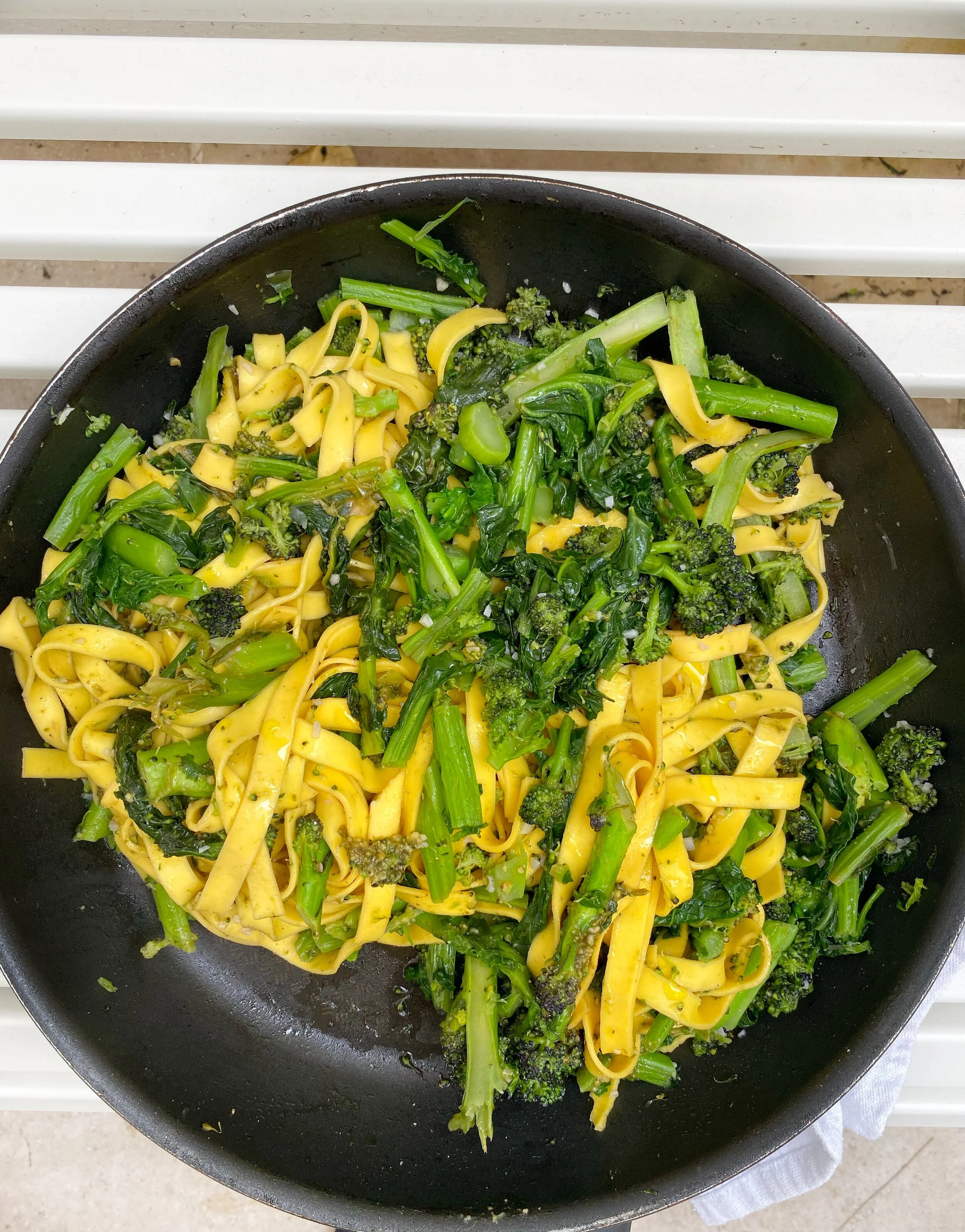 Cima di Rapa, Purple Broccoli, Pesto Pasta