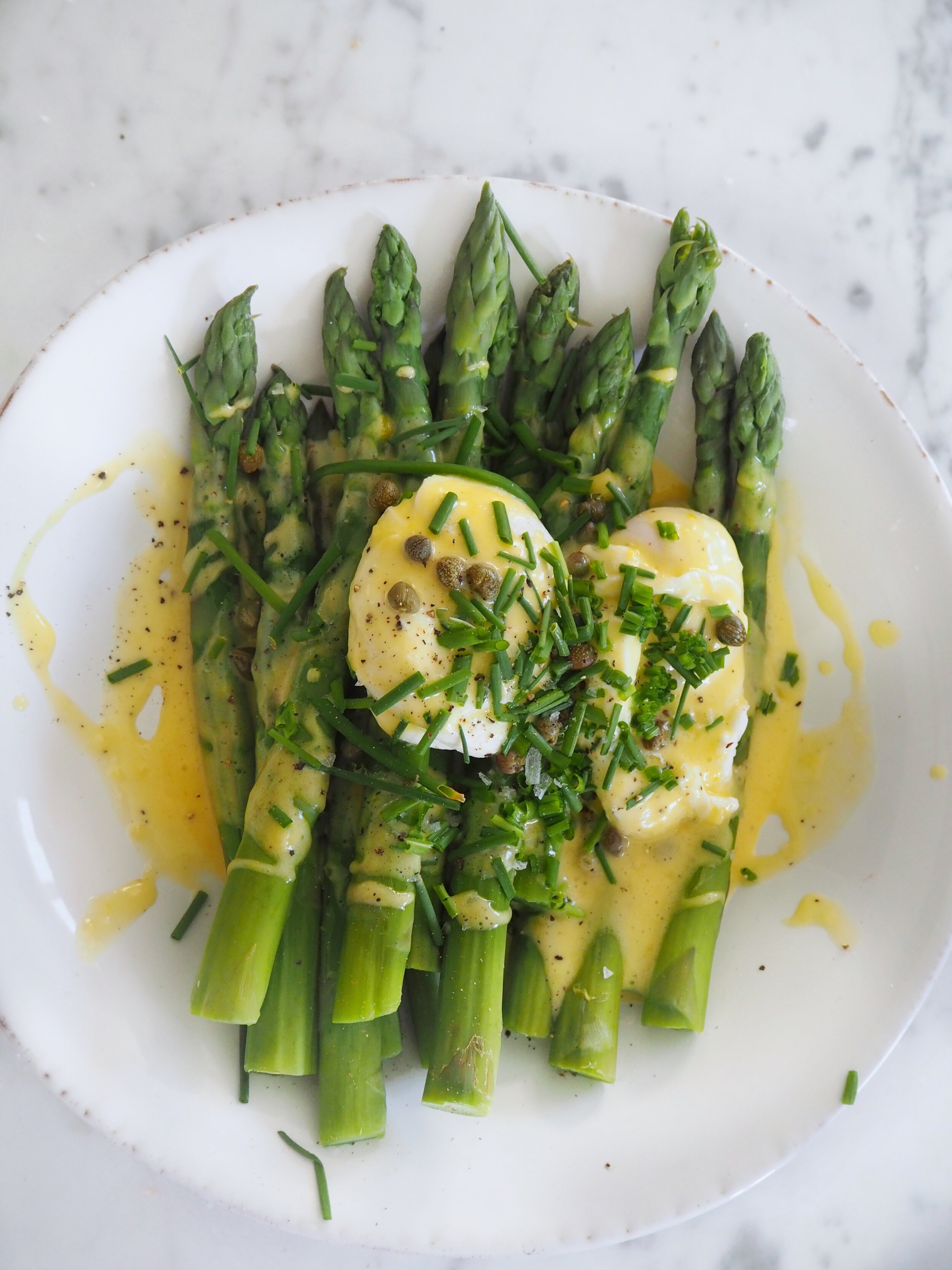 Asparagus, Hollandaise, Poached Eggs