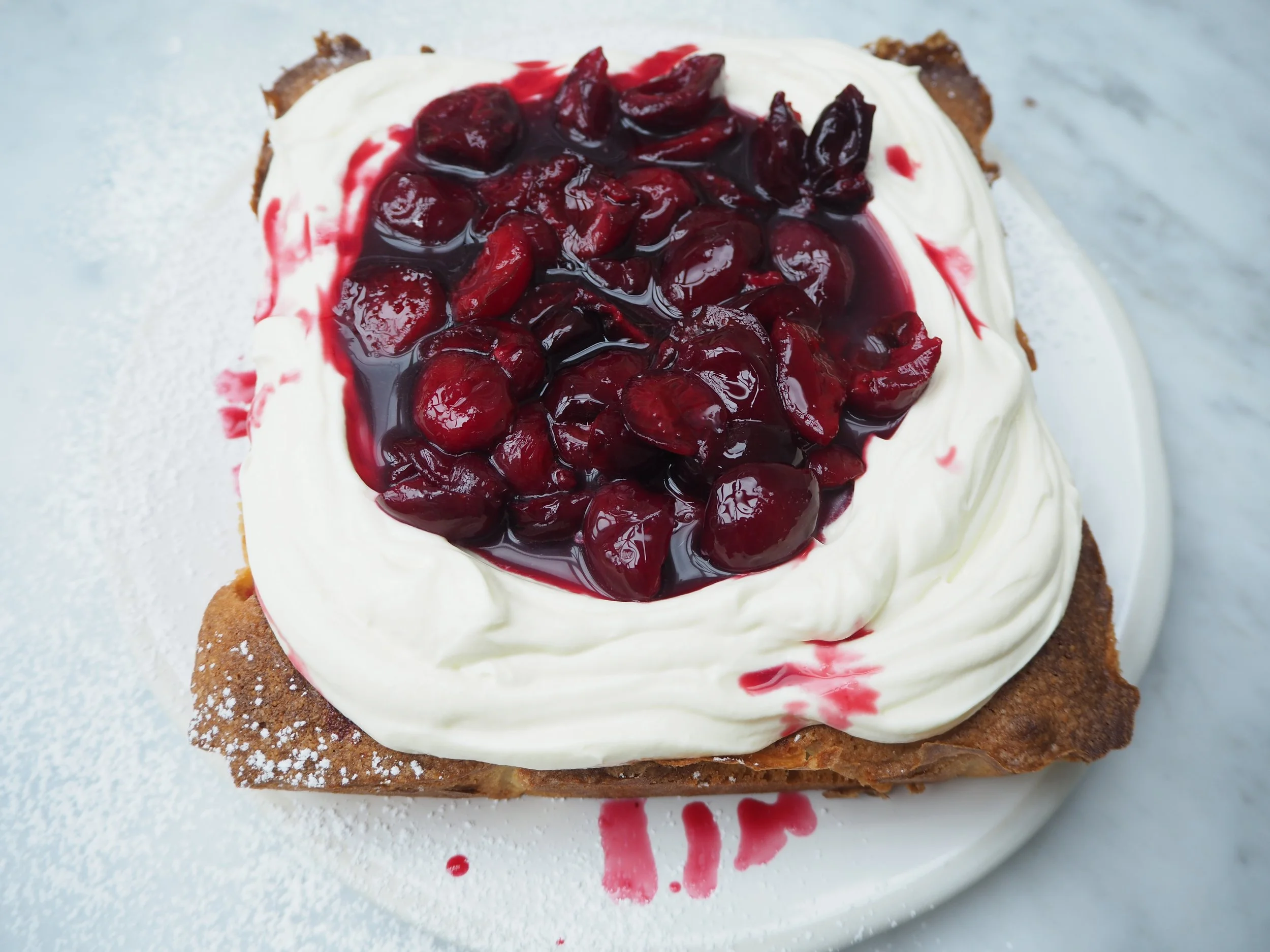 Ricotta Cherry Almond Cake