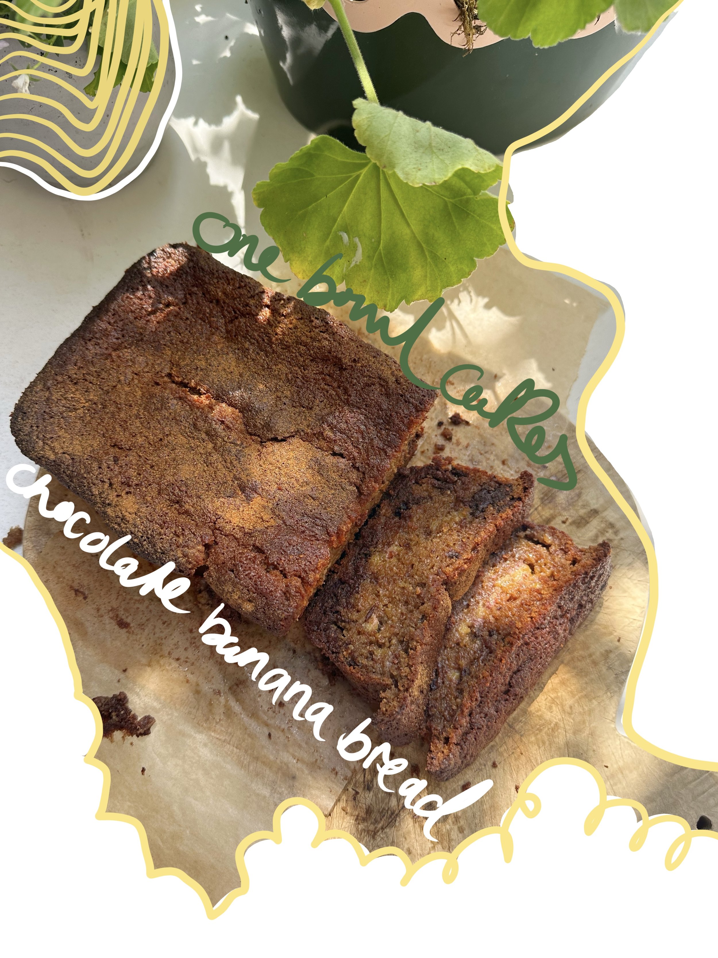 One Bowl Banana Bread with Dark Chocolate