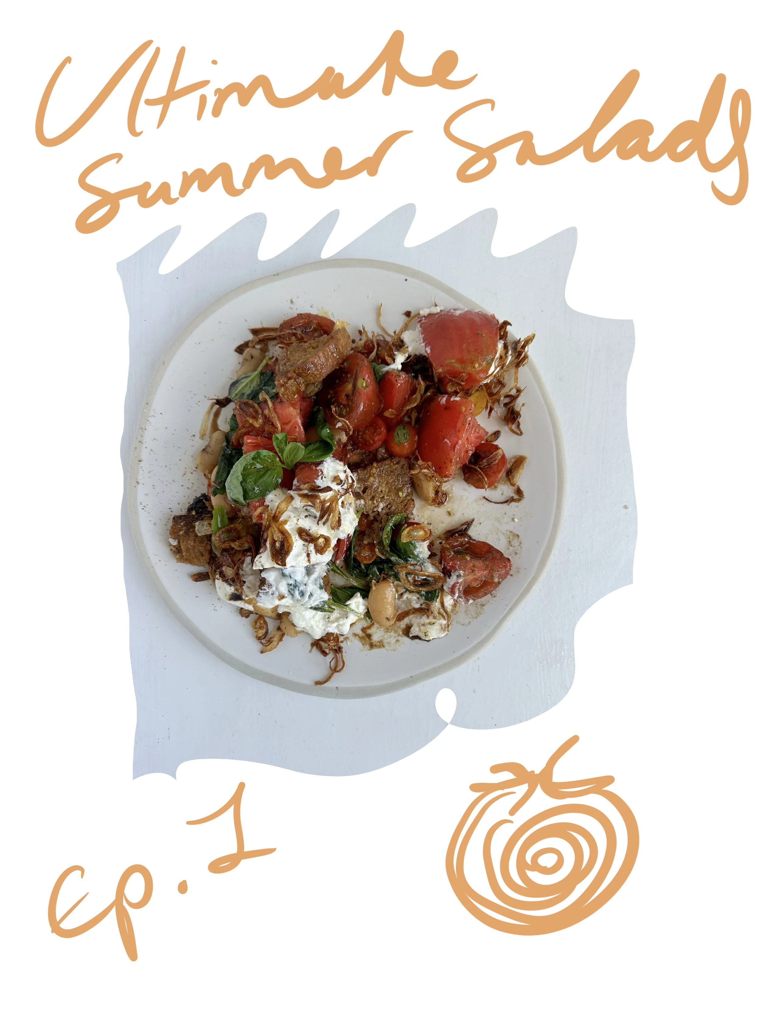  Tomato, Burrata, Butter Beans + Crispy Shallots Summer Salad