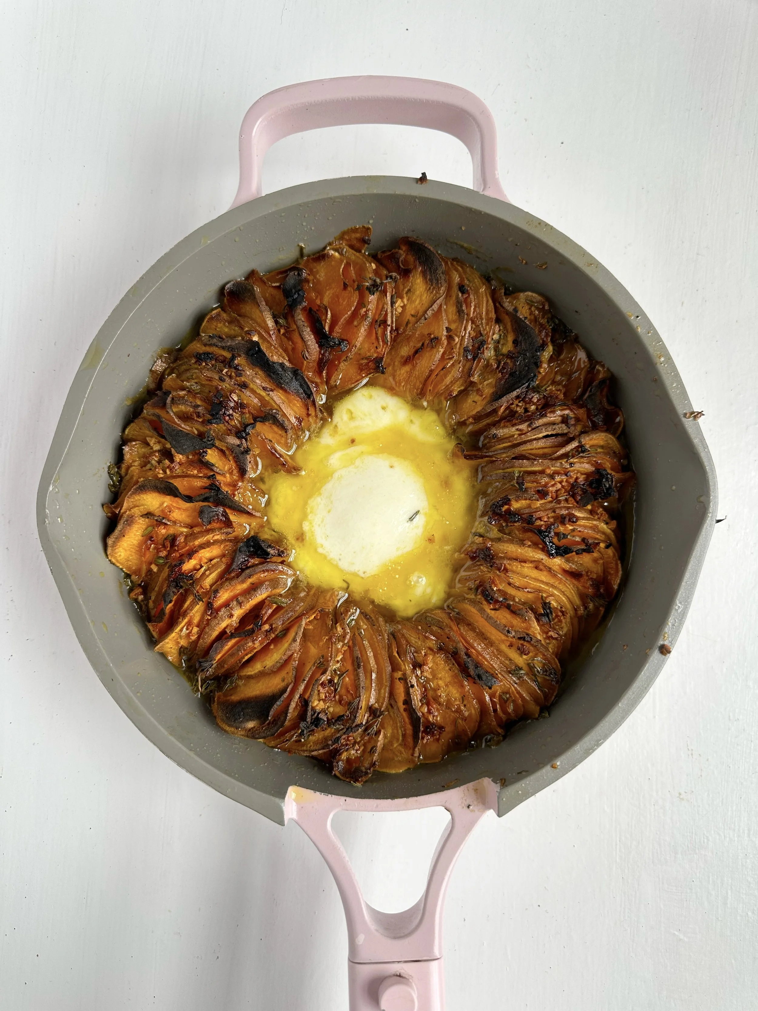 Sweet Potato Butter Gratin with Mozzarella