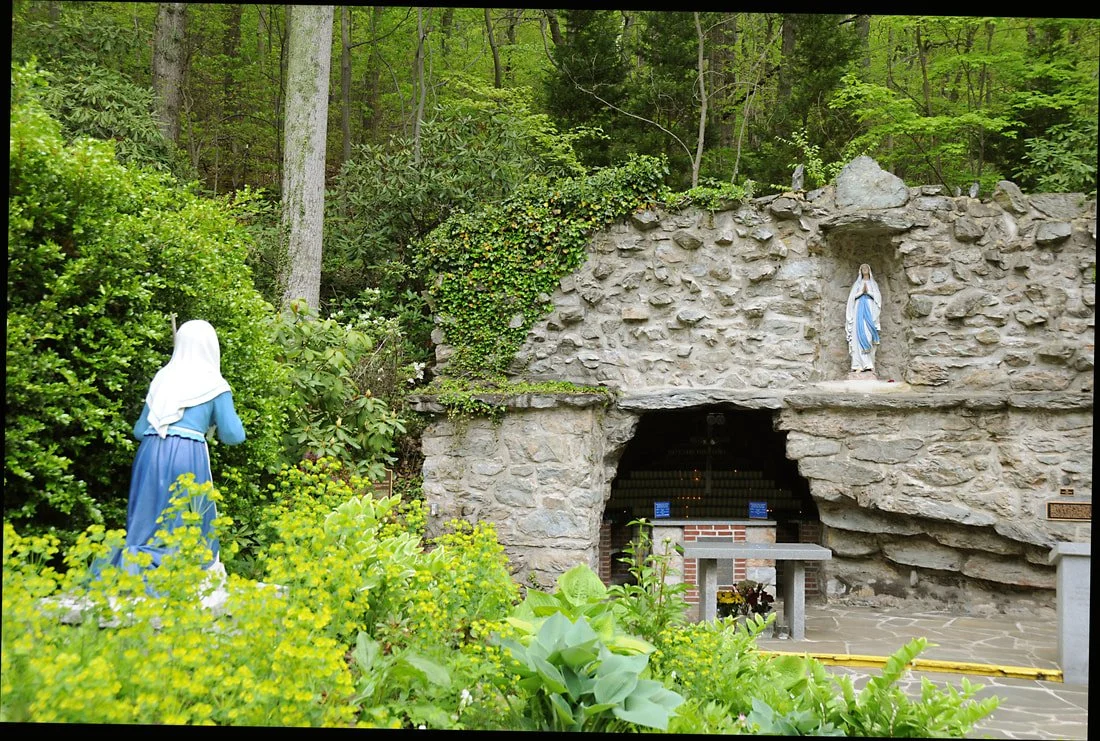 The Grotto at the National Shrine of Our Lady of Lourdes in Emmitsburg, MD