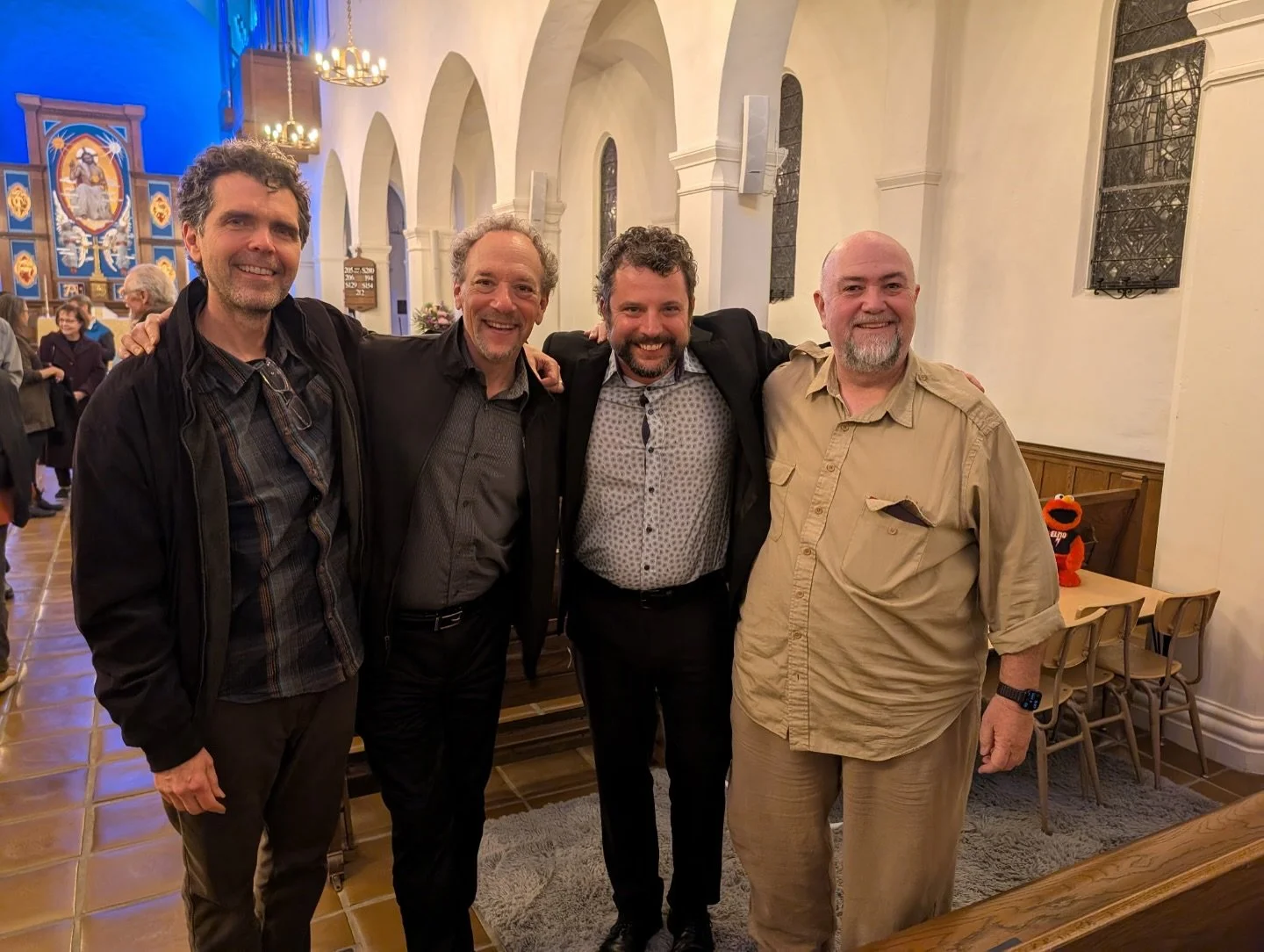 Hanging, literally, with three of my favorite people after @douglasloraguitar &rsquo;s sublime concert!