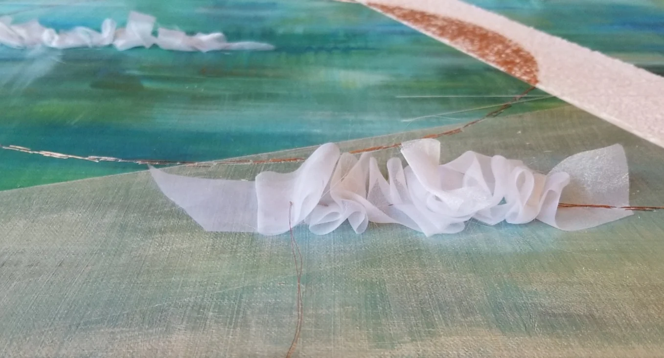 View of dimensional fiber on "Motherhood Has Made Me Stronger" 2018