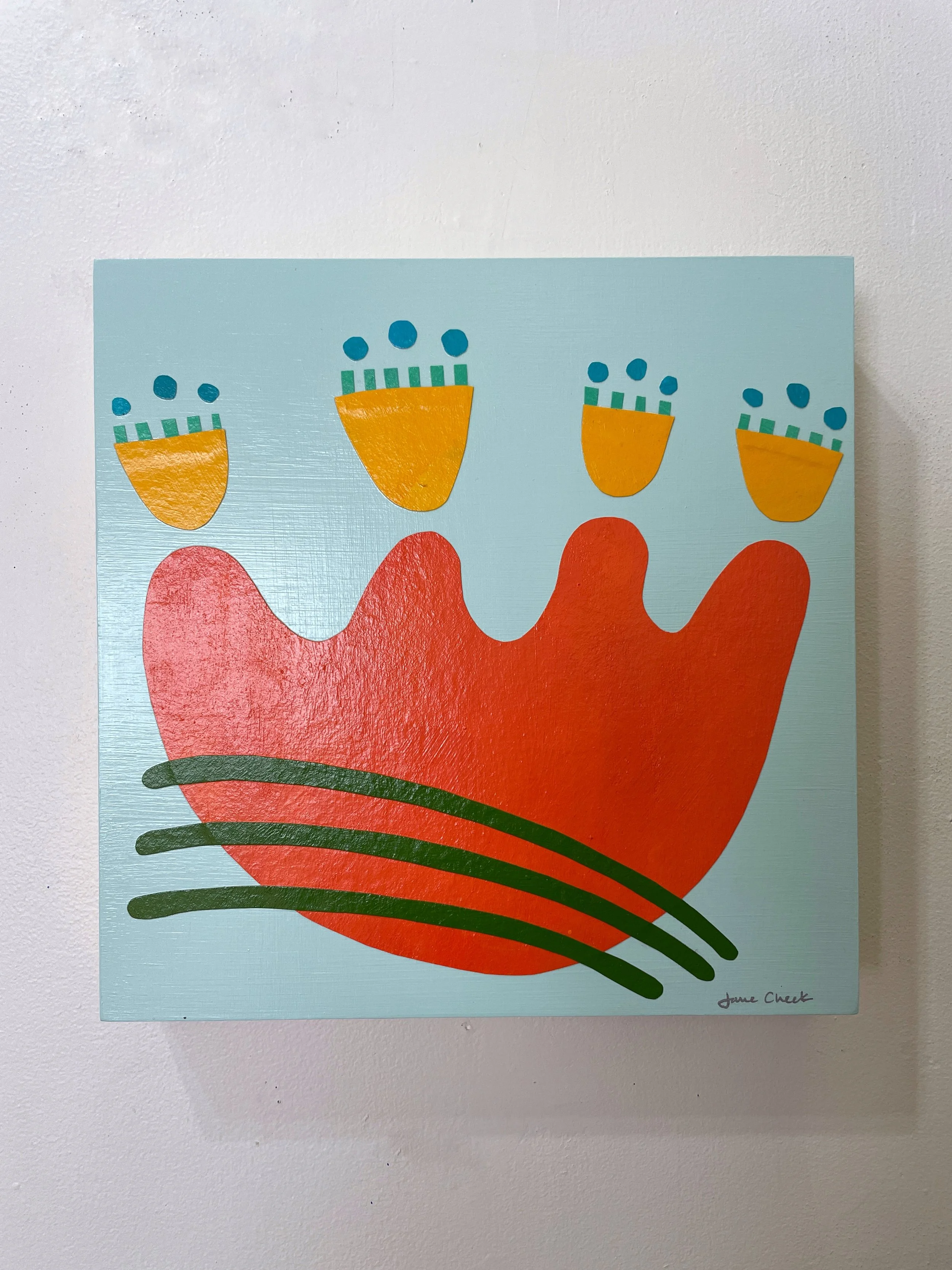 Mid Century modern Artwork, collage art, happy art, affordable art