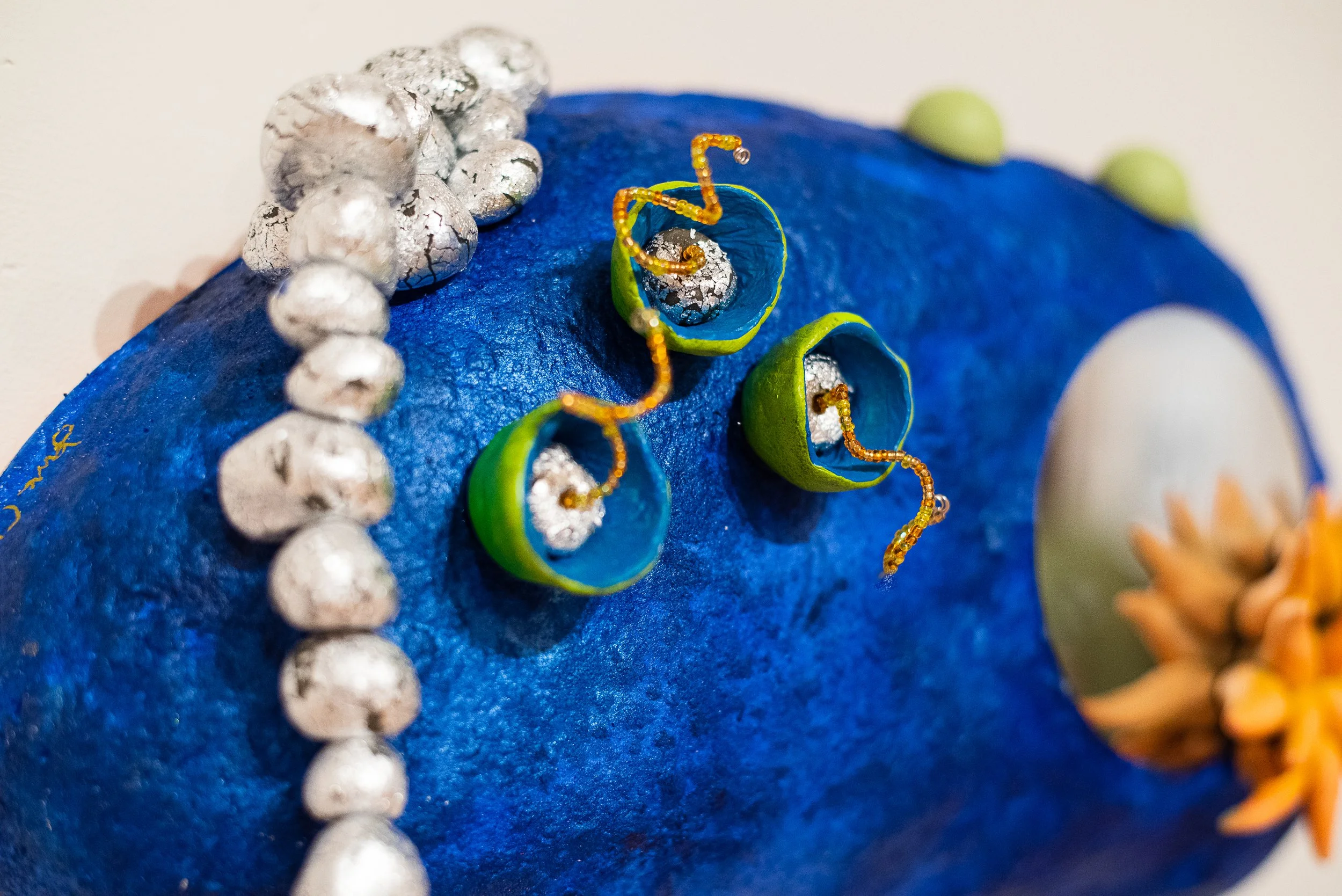 reclaimed materials, wall sculpture, 3-D wall art, abstract art, plant and rock sculpture