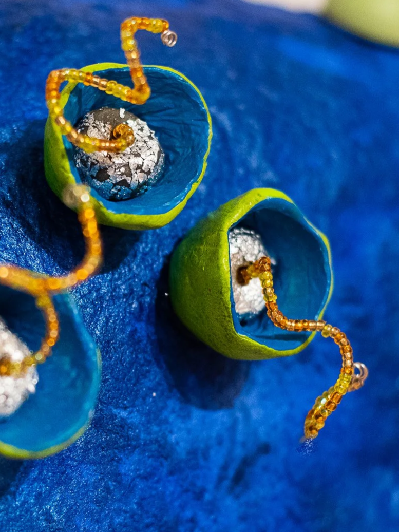 reclaimed materials, wall sculpture, 3-D wall art, abstract art, plant and rock sculpture, wall mirror art