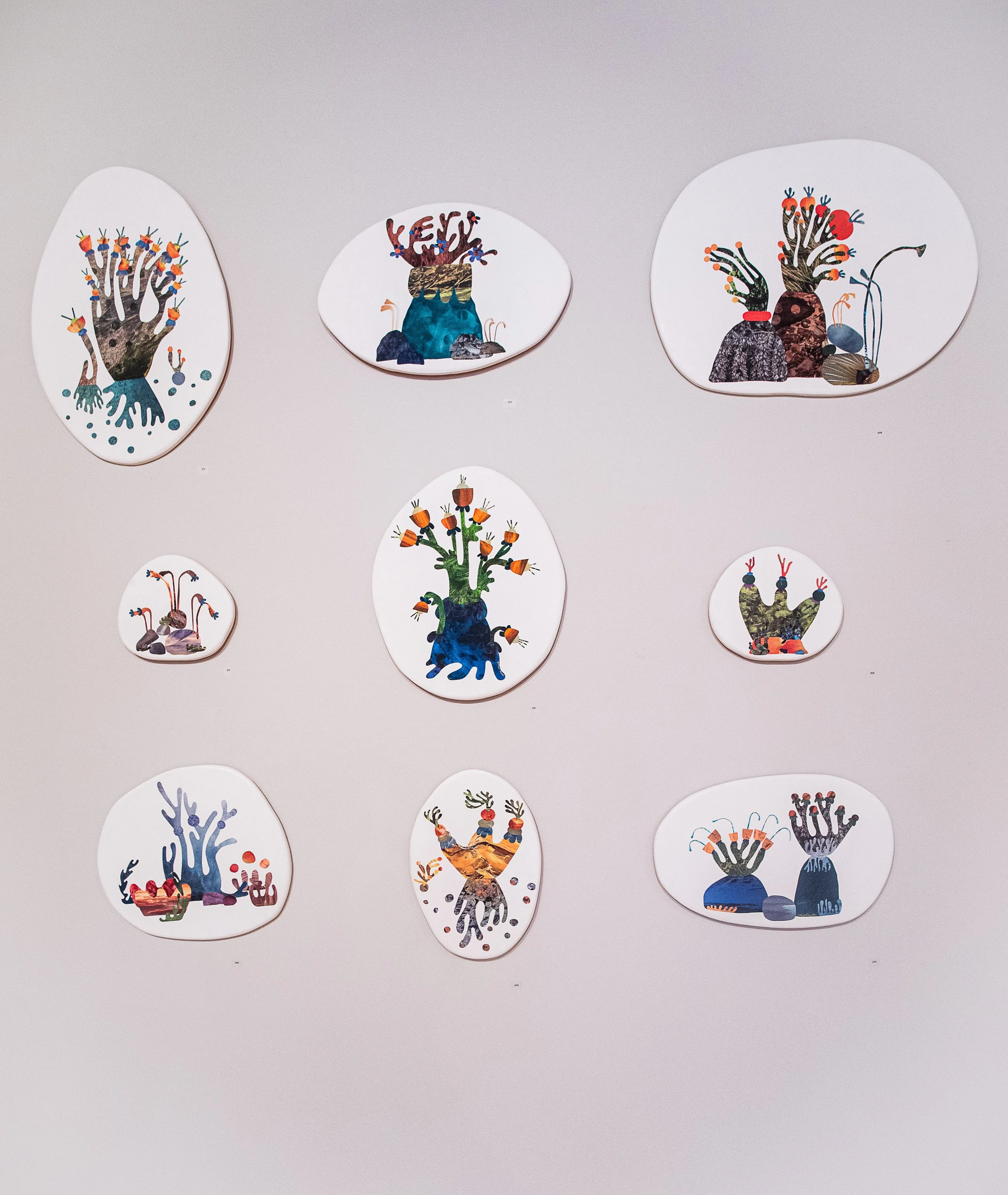 plant painting, surreal collage, installation artist Jane Cheek, mixed media art for sale, affordable art