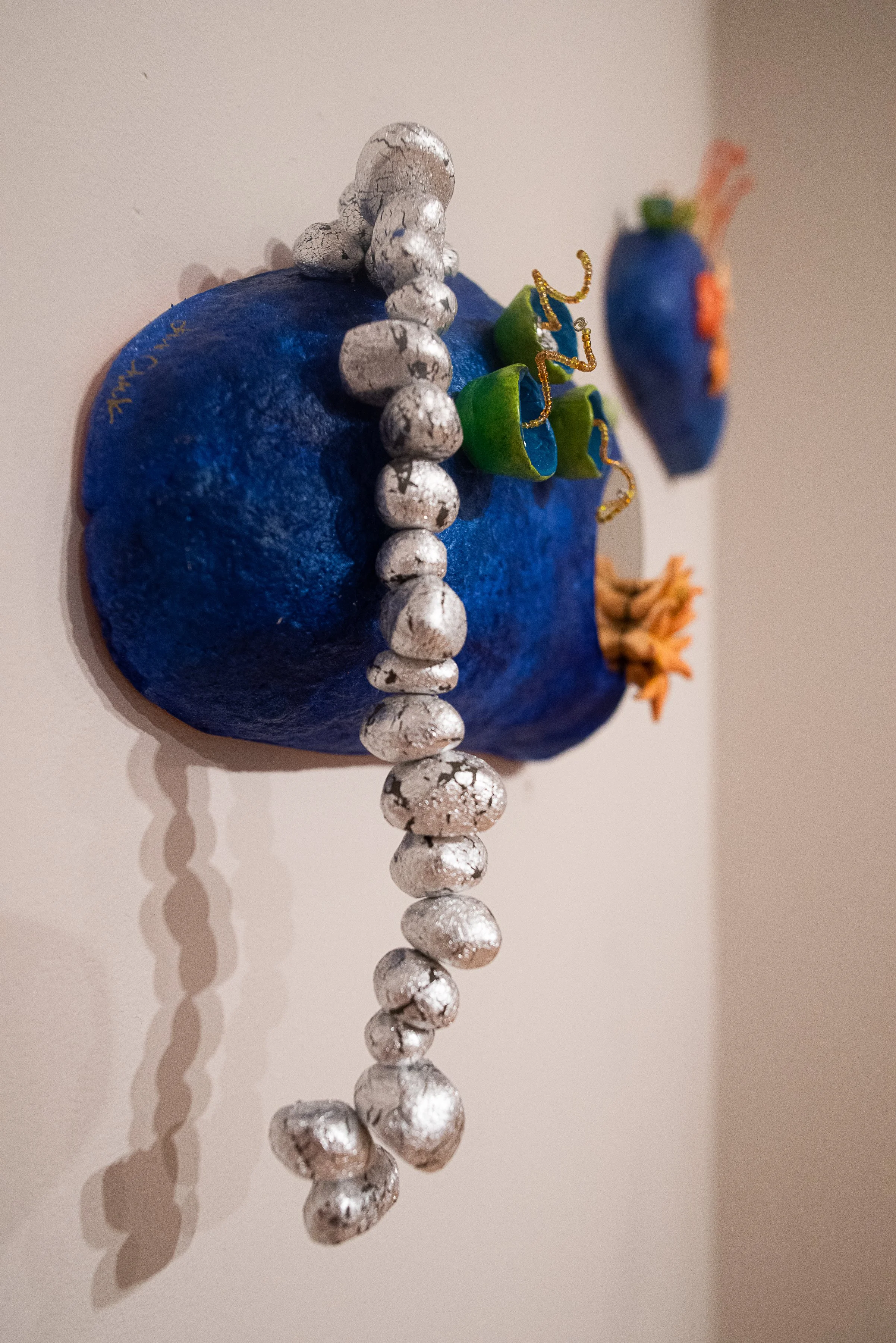 reclaimed materials, wall sculpture, 3-D wall art, abstract art, plant and rock sculpture