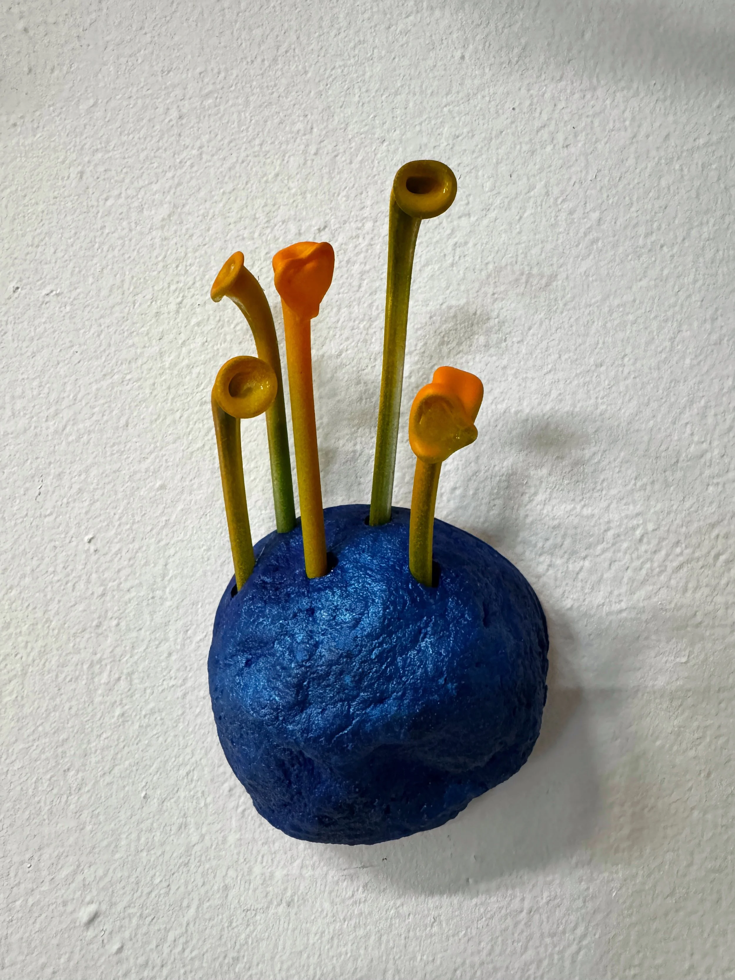 reclaimed materials, wall sculpture, 3-D wall art, abstract art, plant sculpture