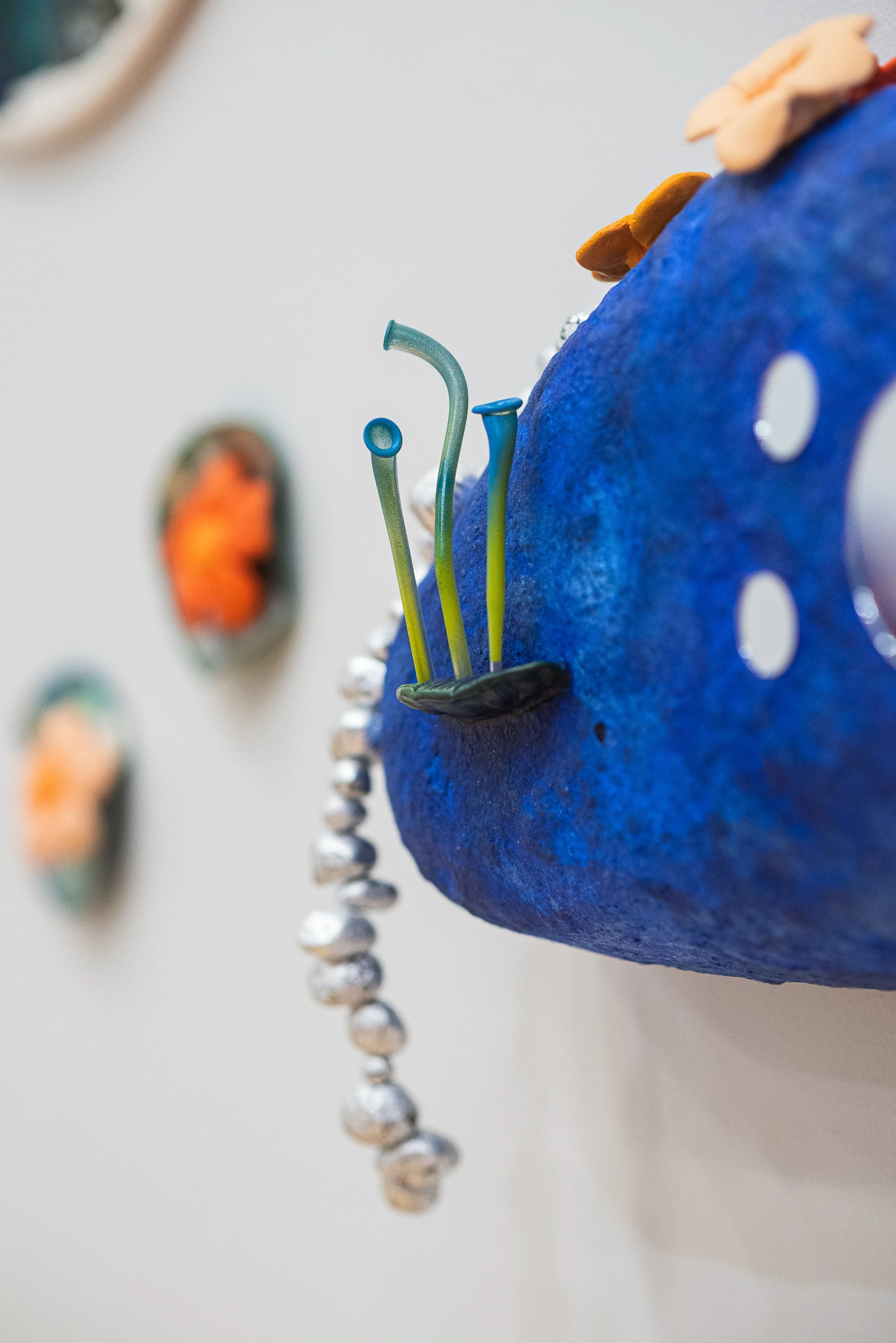 reclaimed materials, surreal art, wall sculpture, otherworldly art, North Carolina artist Jane Cheek, mixed media sculpture