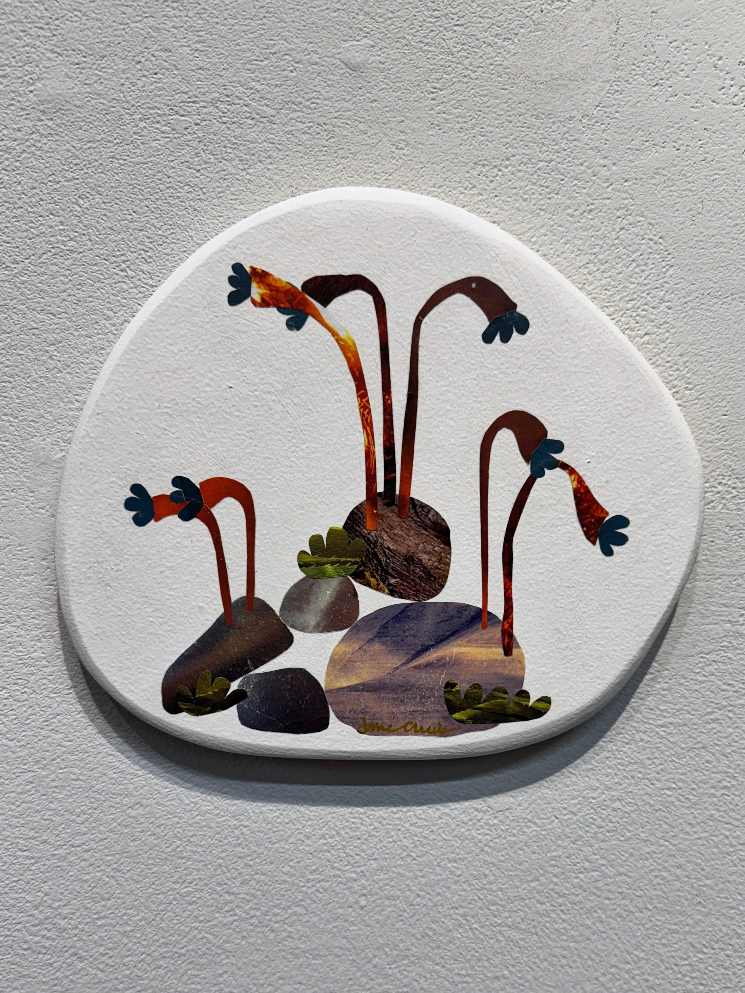 plant painting, surreal collage, installation artist Jane Cheek, mixed media art for sale, affordable art, Dr Seuss inspired art, underwater coral painting