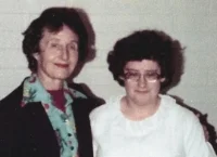 Senior missionary, Sister Nelson, with Mandy on her baptism day.&nbsp;