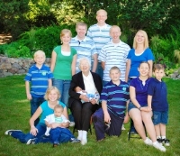 Mom and the grandchildren in 2009
